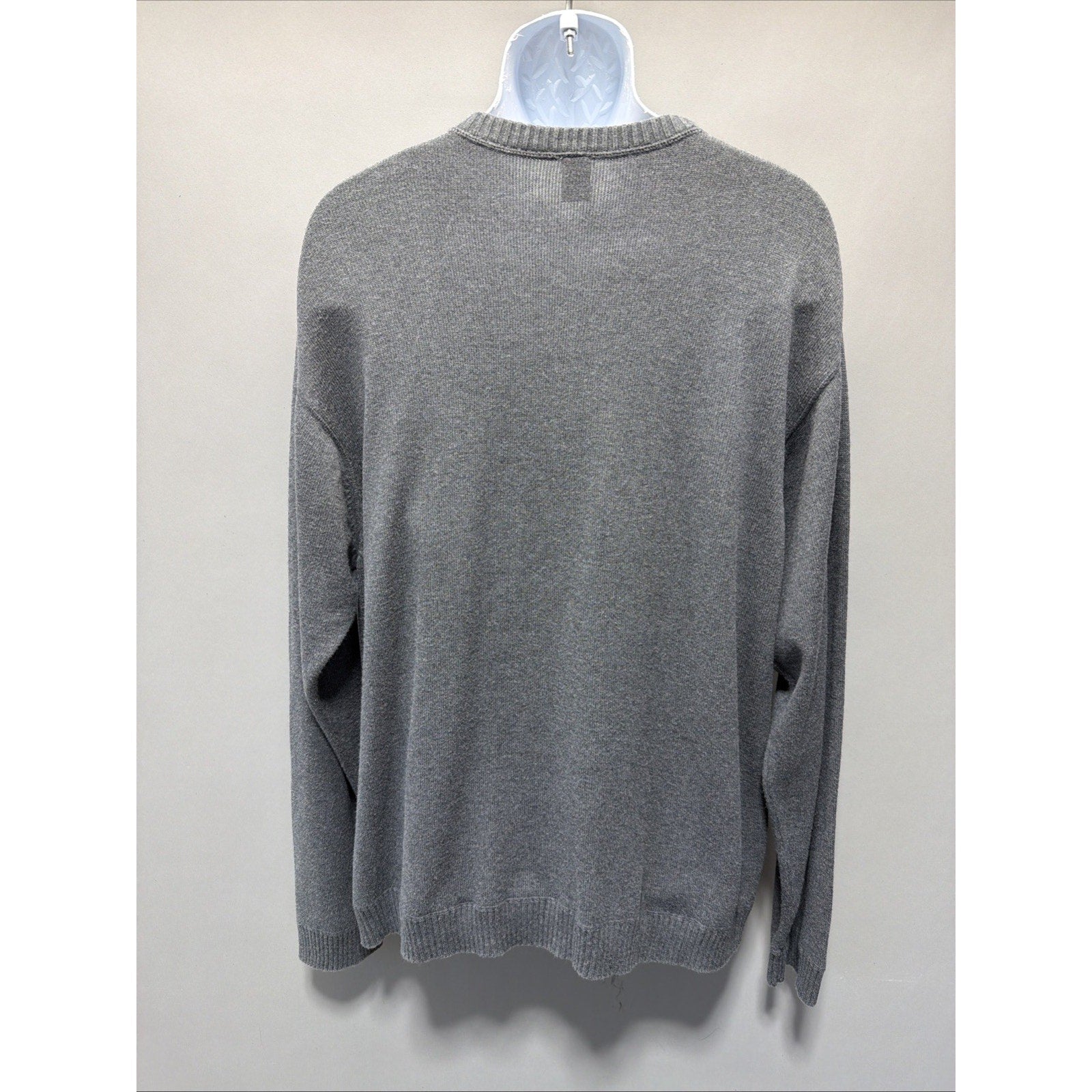 Vintage Y2K GAP Pullover 100% Cotton Sweater XL Gray neck Preppy Minimalist 2003