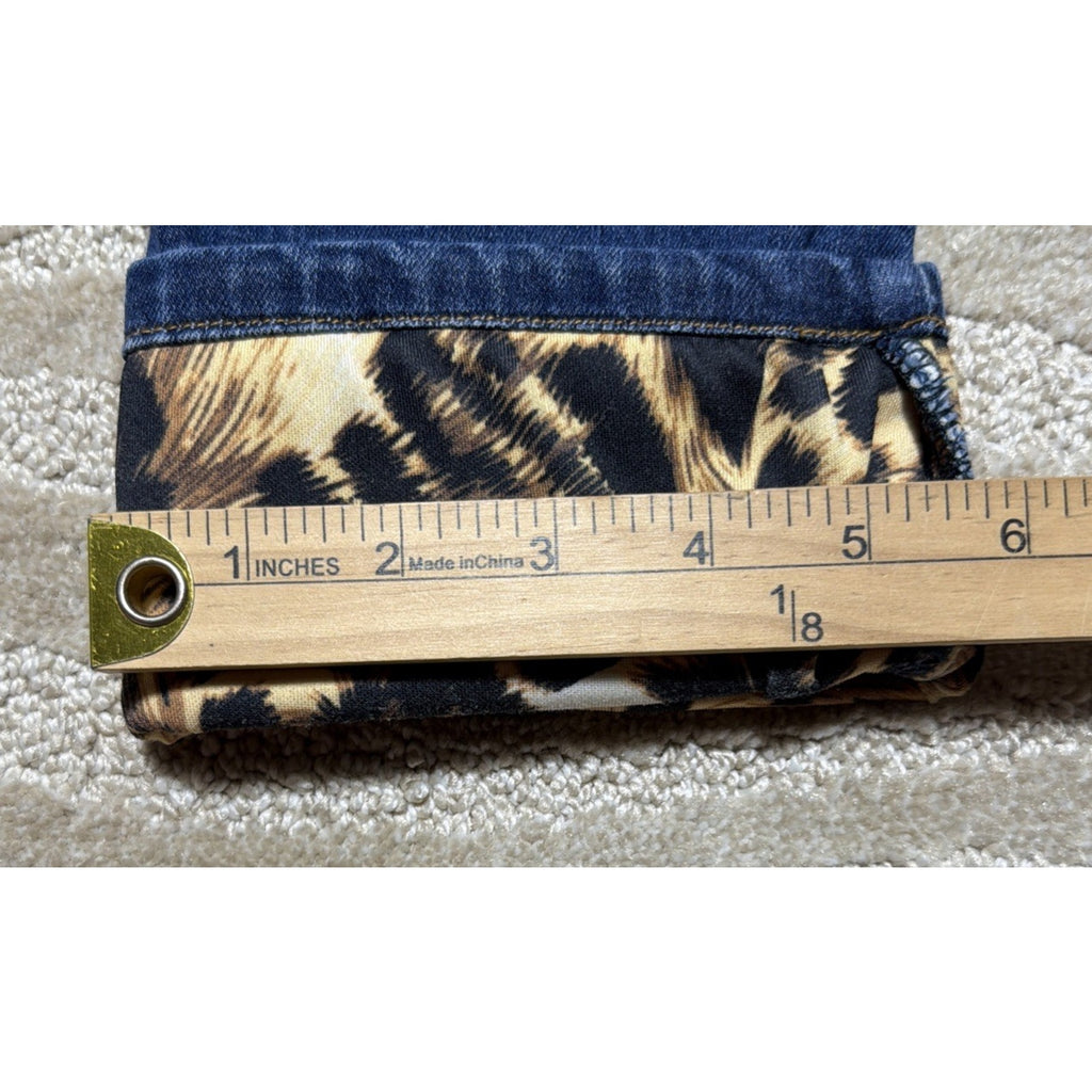 Kancan Jeans Women's Vienna Leopard Skinny Ankle Cut 31709 Size 13/30