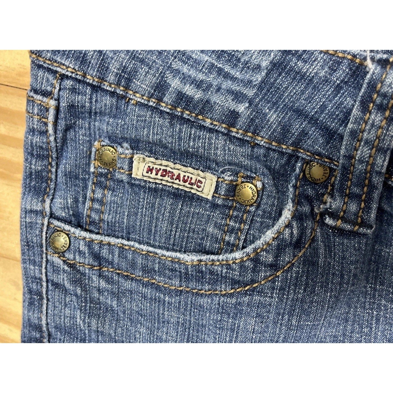 Y2K Hydraulic Jeans Bootcut Flare 11/12 Women's Denim Jeans Medium Wash