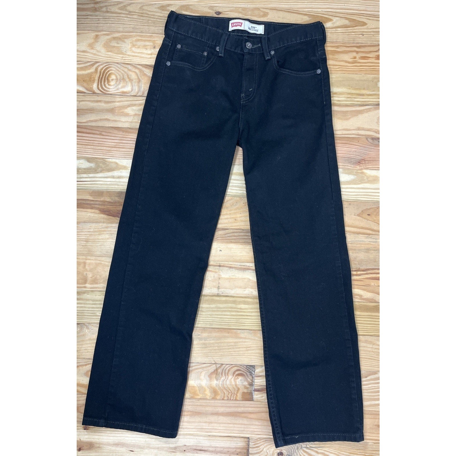 Levi Strauss 550 Jeans Men's 29/29 Black Relaxed Fit Mid Rise Tapered