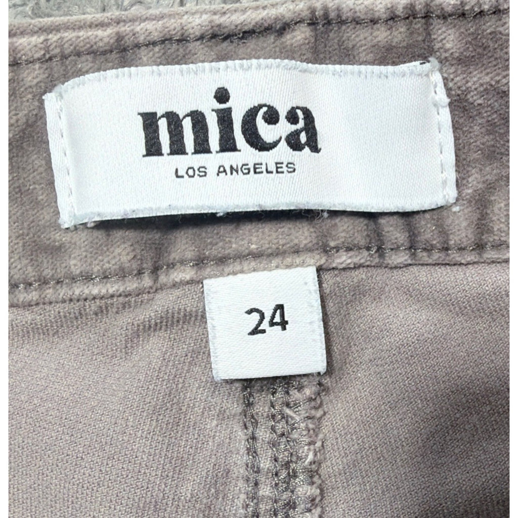 Mica Los Angeles Denim Size 24 Velvet Taupe High Rise Flare Leg Pant