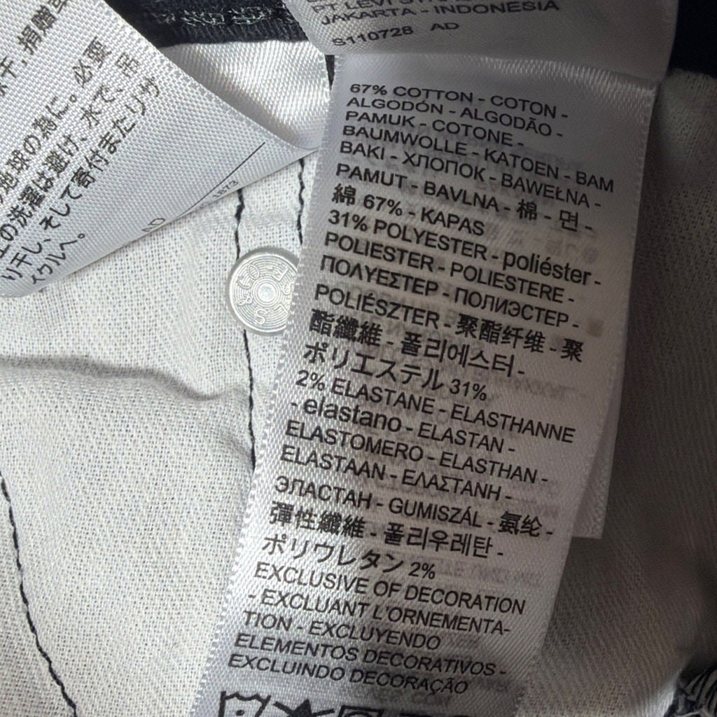Levi's 511 Slim All Seasons Tech Pants Black Stretch 38X30 NWOT