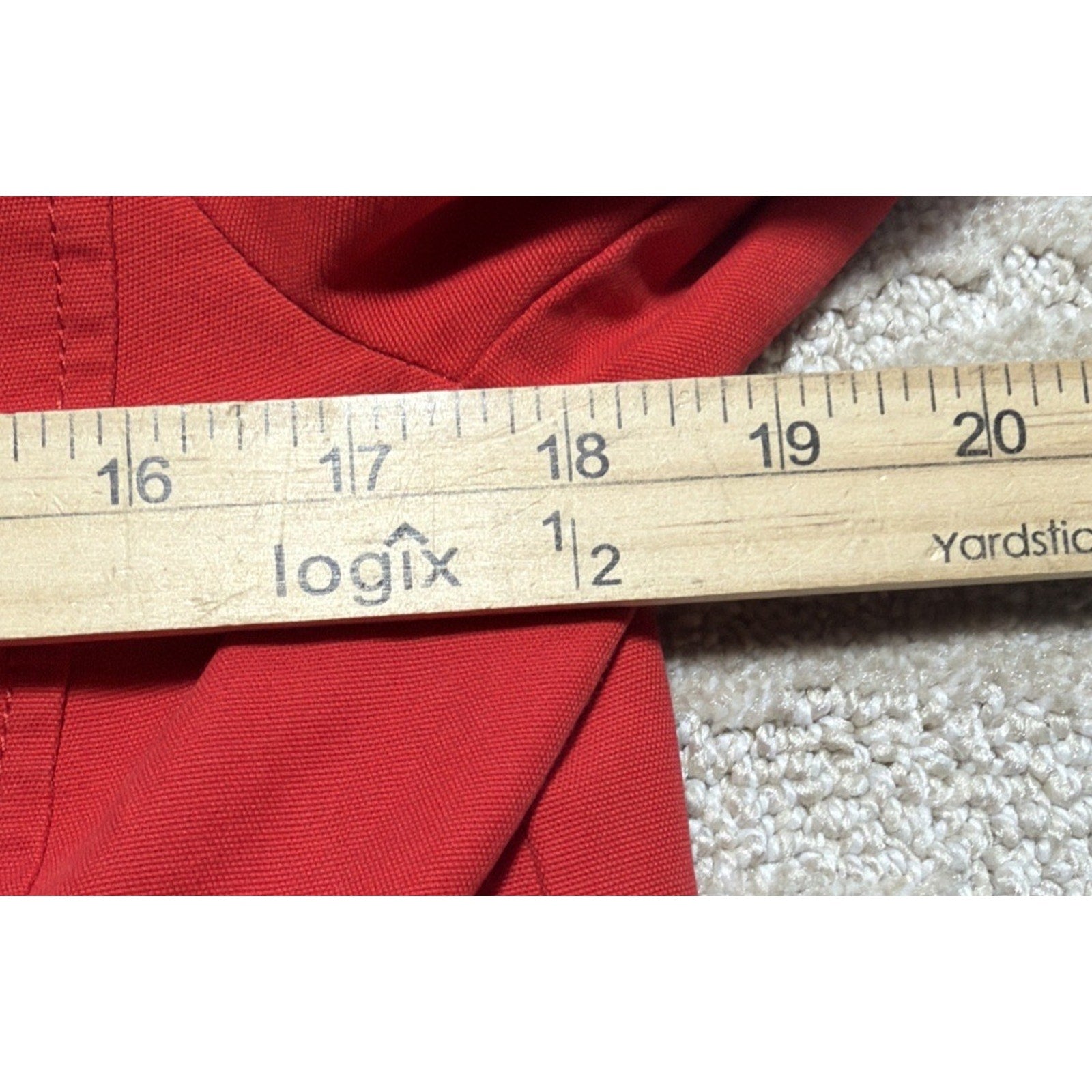 LOFT Double Breasted Red Short Trench Jacket Peacoat Size Small