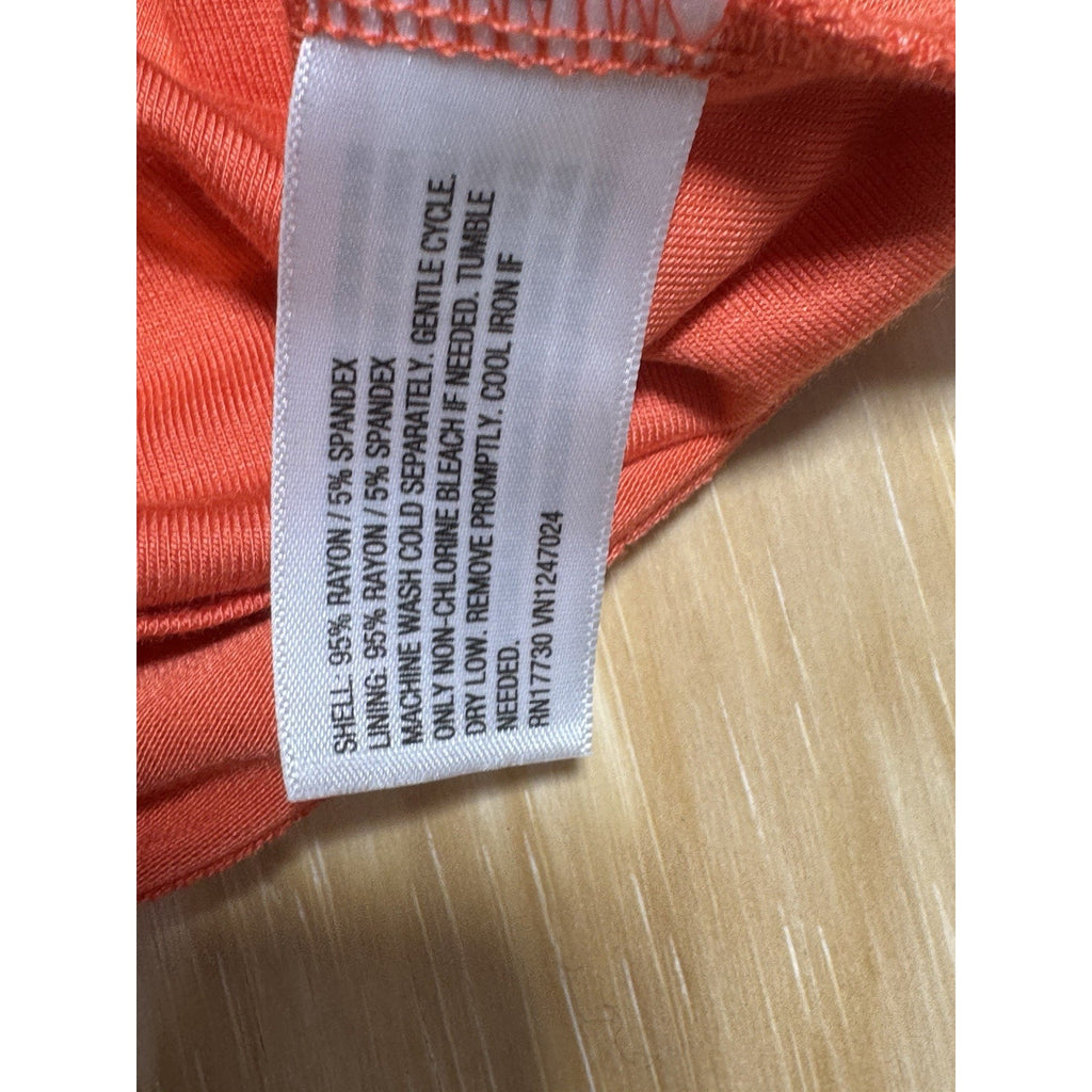 A New Day One Shoulder Ruched Bodycon Dress Orange Coral Size Small NWT