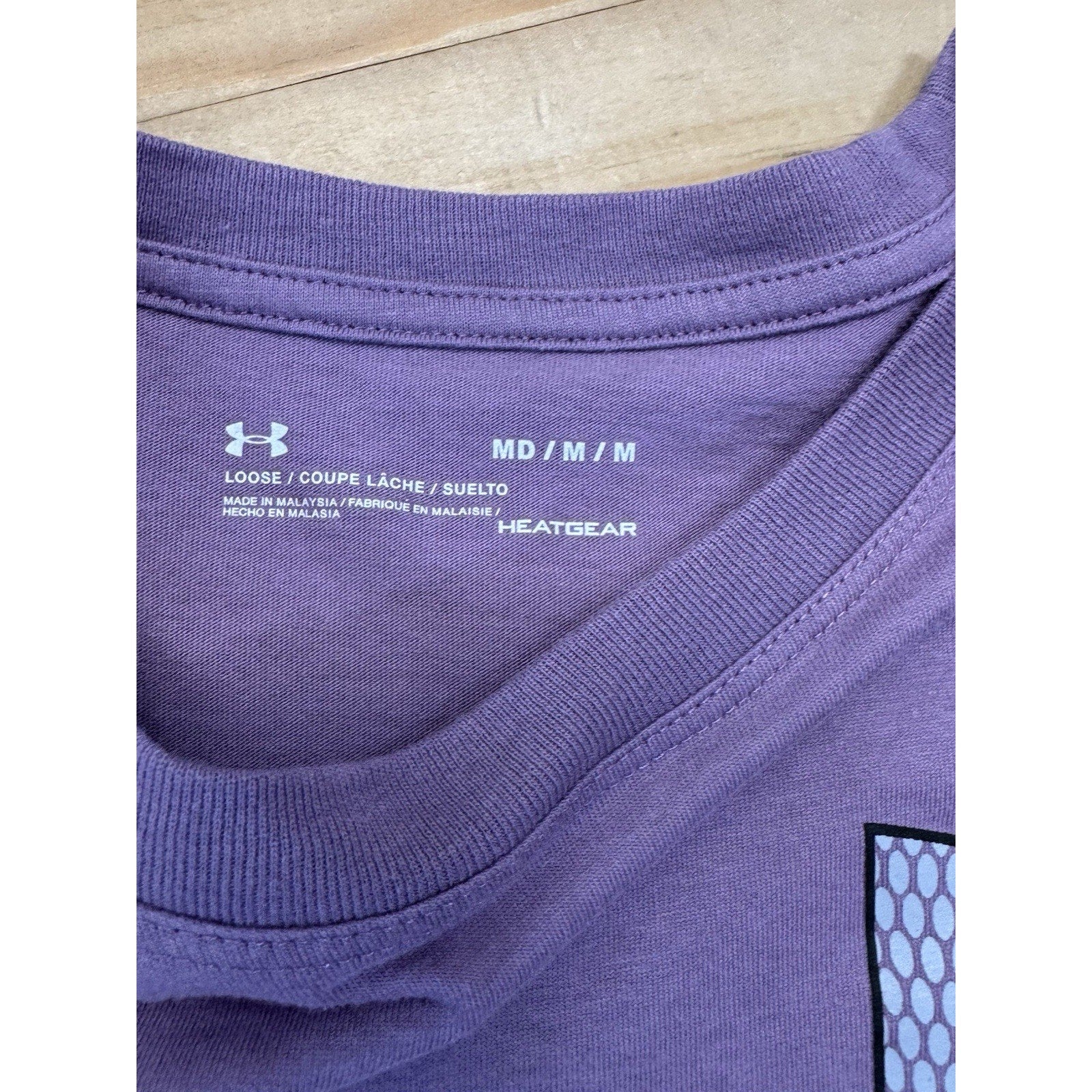 Under Armour Purple Graphic Big Logo Long Sleeve Top Women’s Size Medium