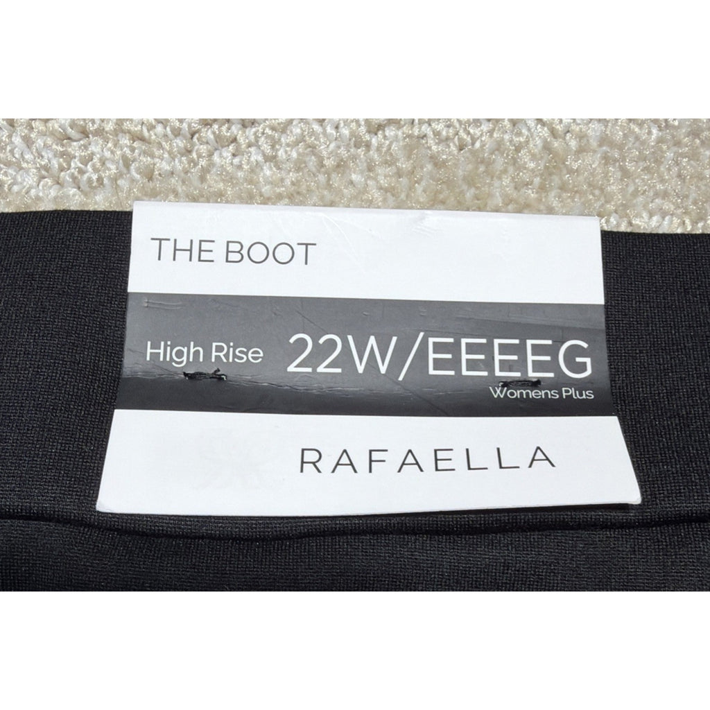 Rafaella The Boot High Rise Pants Women Plus Size 22W Black Pull On Bootcut NWT