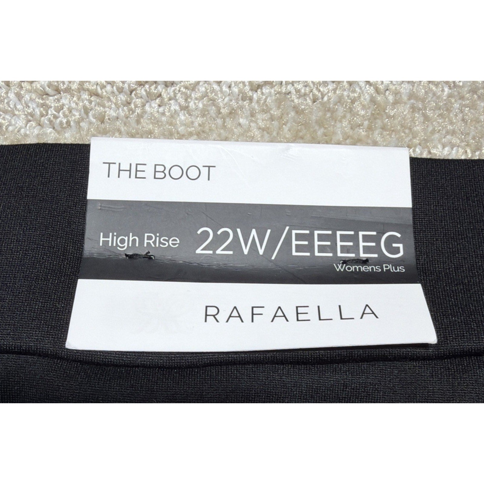 Rafaella The Boot High Rise Pants Women Plus Size 22W Black Pull On Bootcut NWT