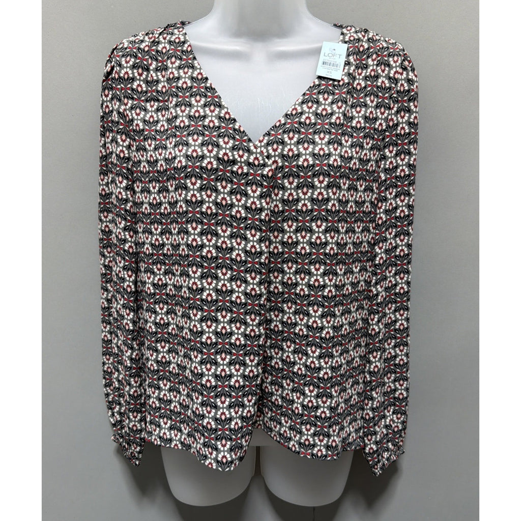 Loft Long Sleeve Floral Blouse Size XS Petite NWT