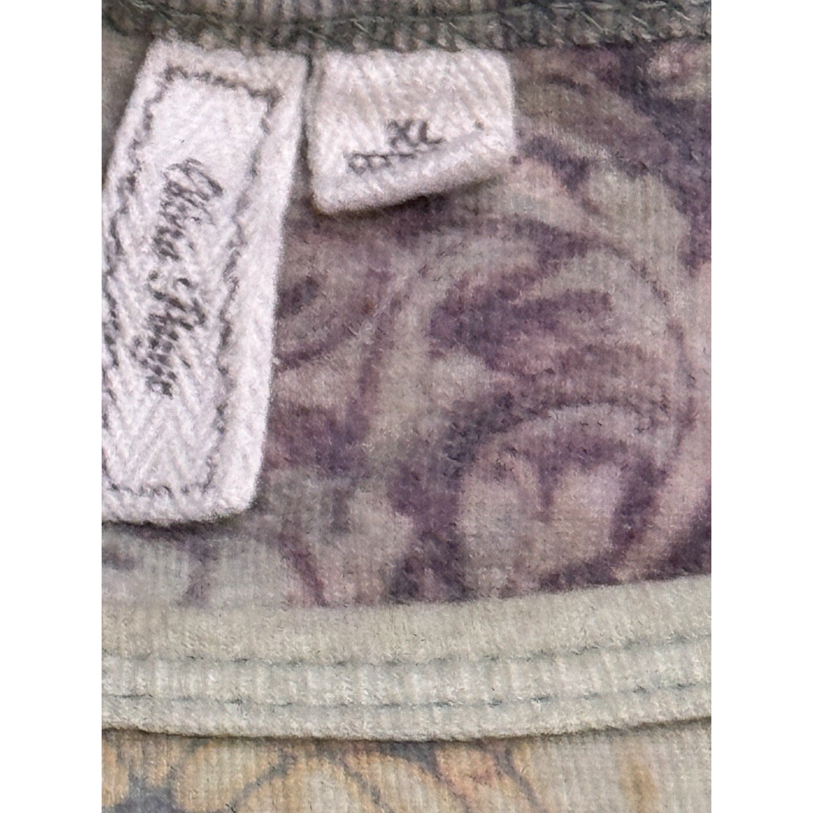 Olivia Paige Rustic Print T-shirt Green fleur de lis bling Soft & Stretchy XL