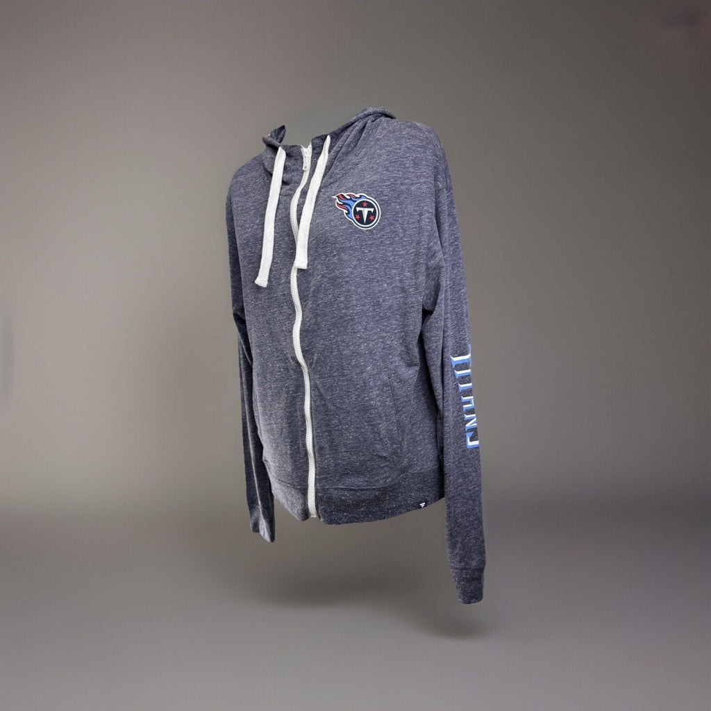 Tennessee Titans Heathered Gray Zippered Hoodie Women's Medium Fanatics Athletic