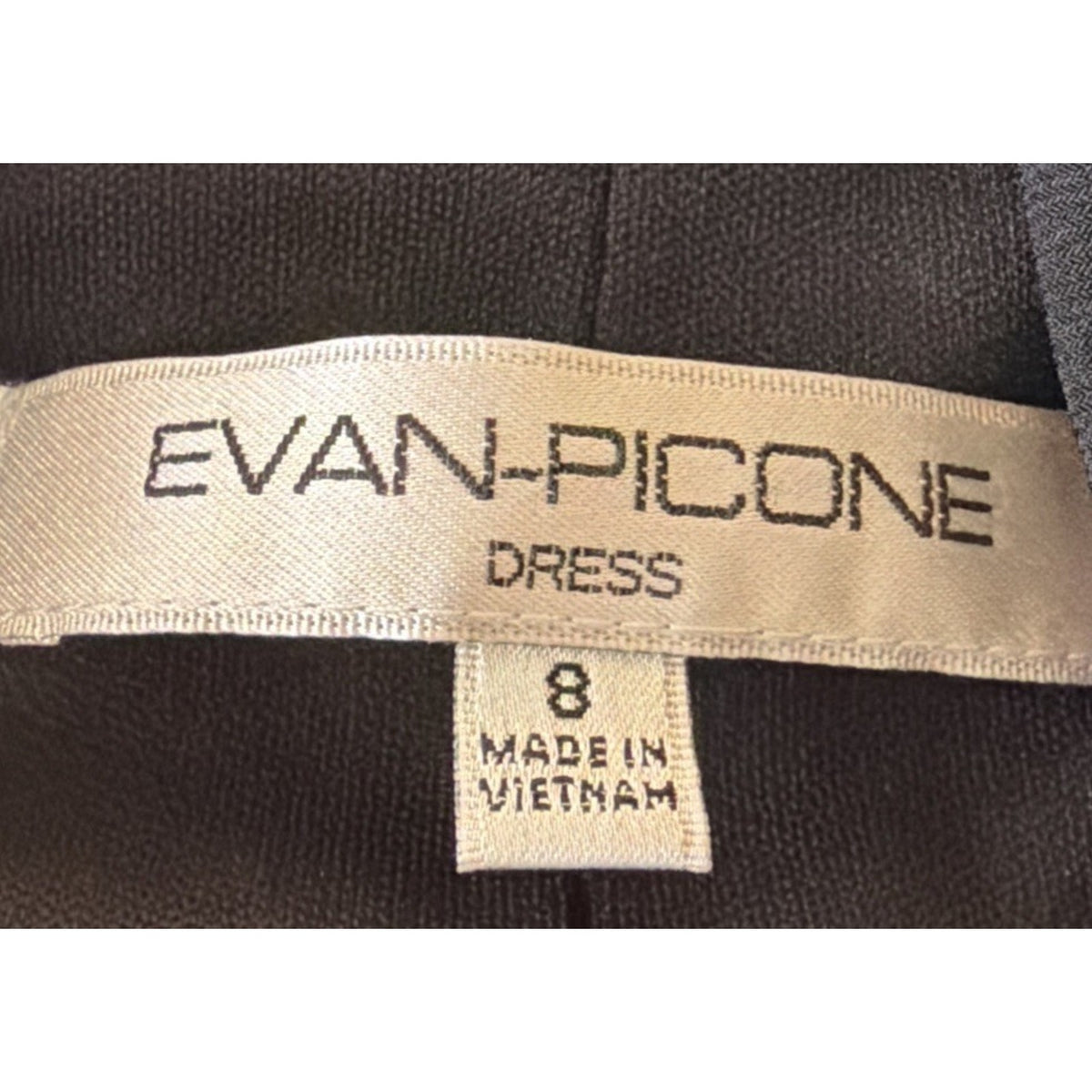 Evan Picone Beautiful V-Neck Ruched Fit & Flare Midi Dress Size 8 Stretch