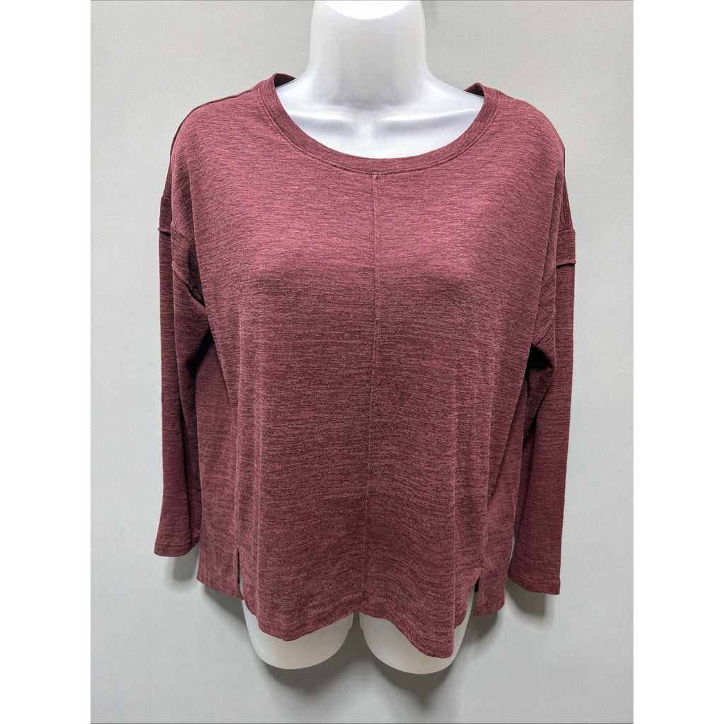 Banana Republic Womens Lux Slub Knit Sweater S Petite Red Pullover Minimalist