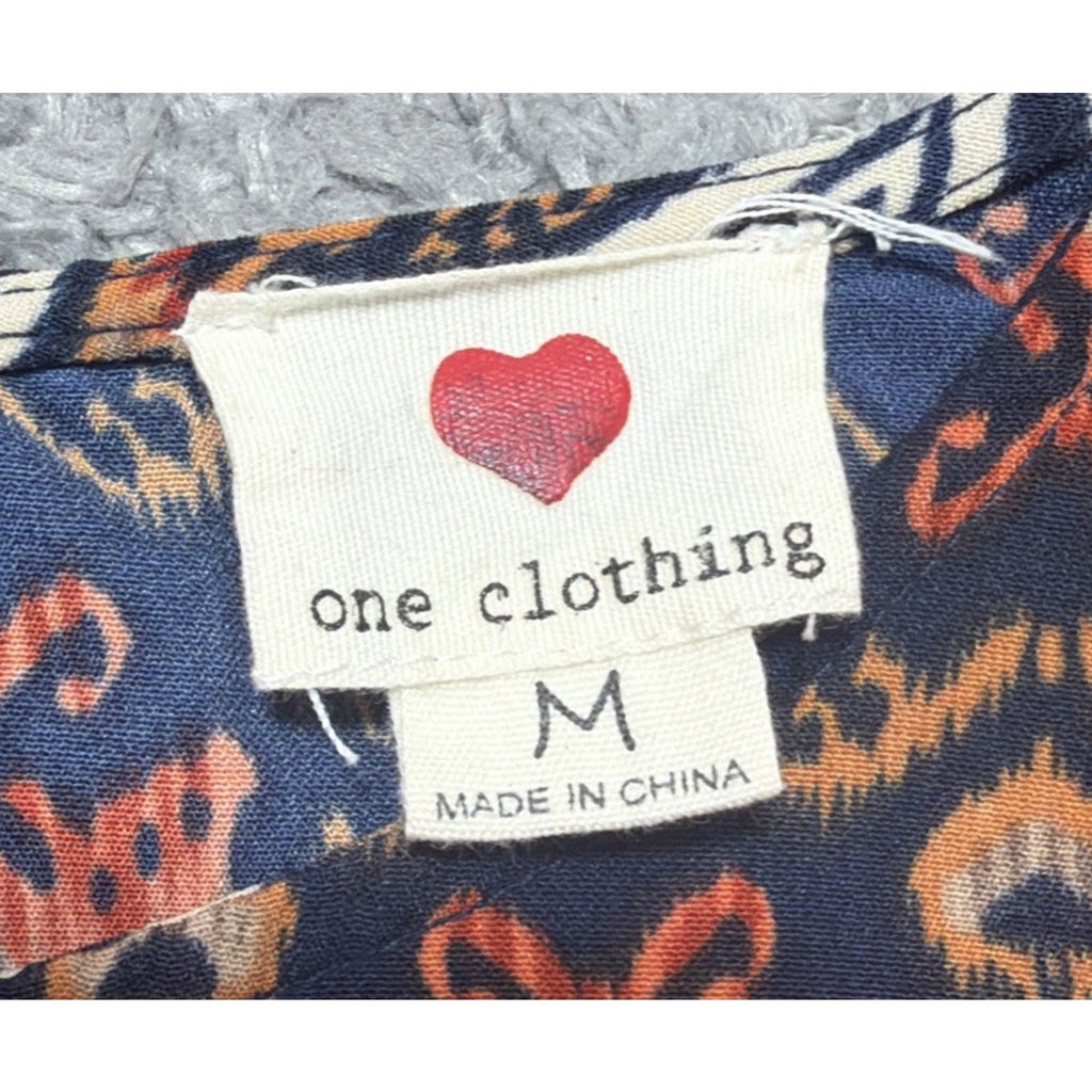One Love Clothing Tribal print Kimono sleeve Mini Dress Size M