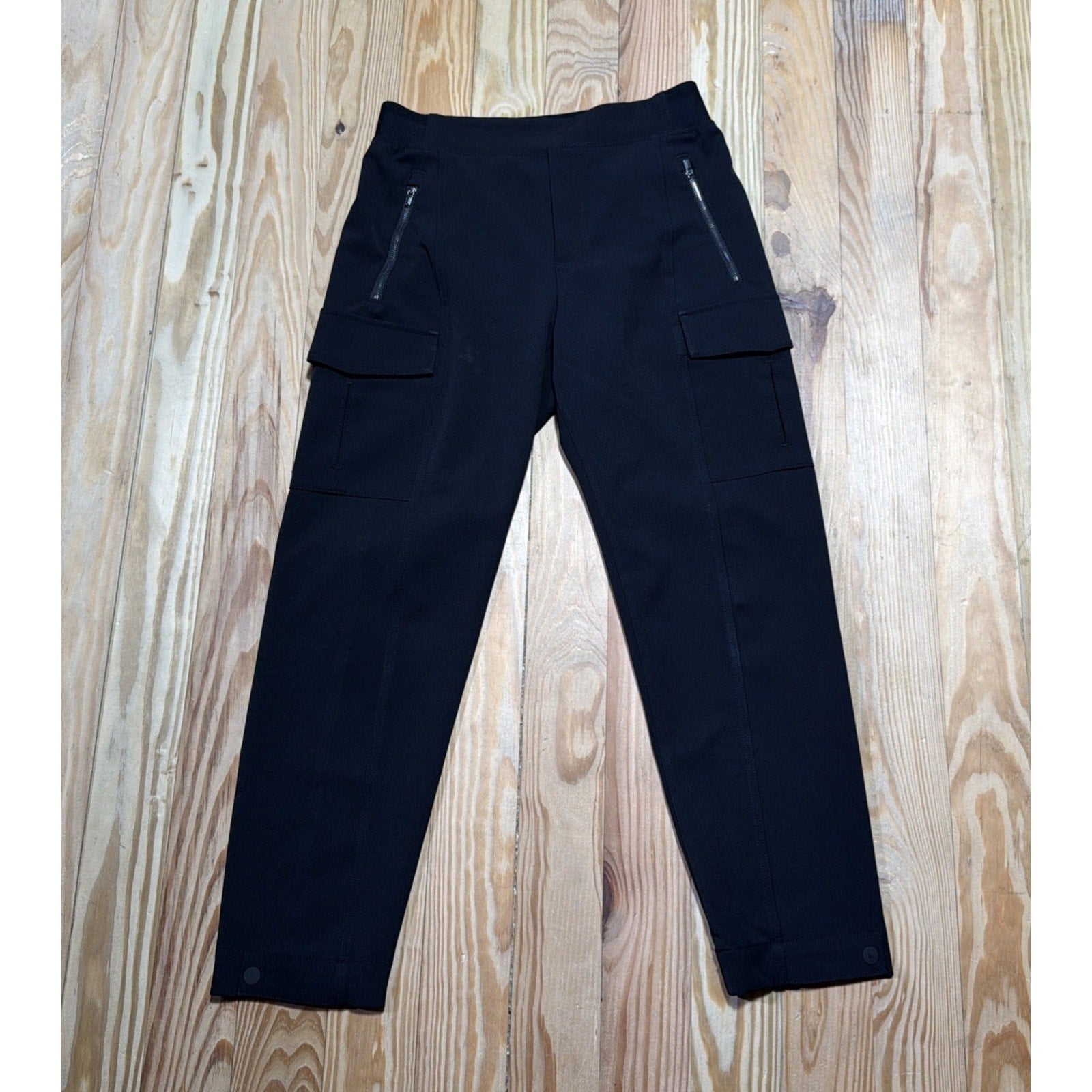 ATHLETA Endless High Rise Cargo Pant 4 Petite Black #467187