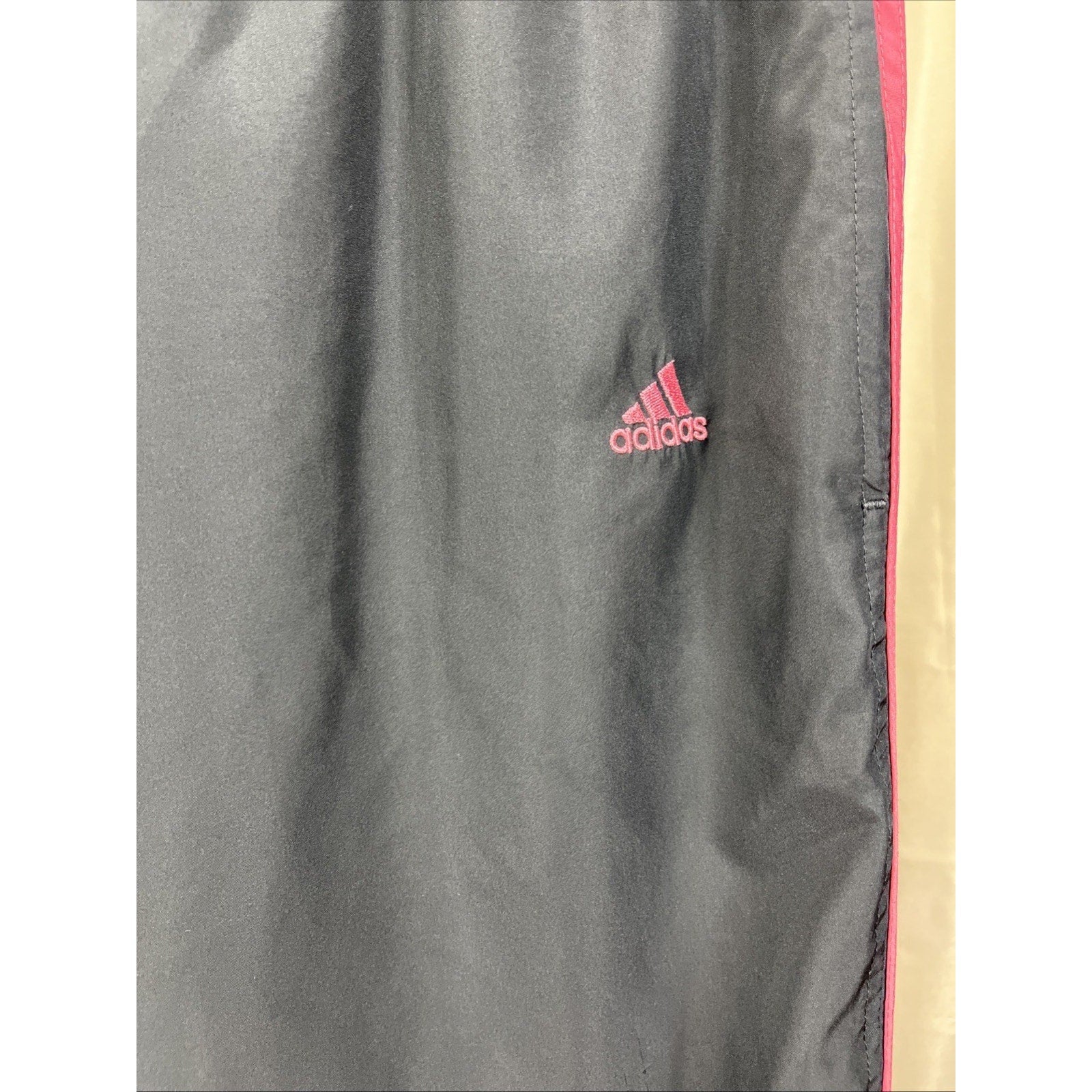 Y2K Adidas Pink Three Stripe Windbreaker Jogger Pants Zip Ankle Size XL