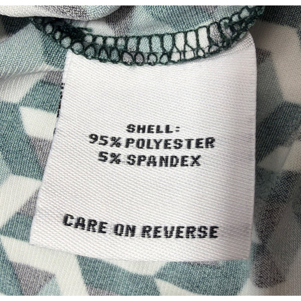 Calvin Klein Womens Size Large Geo Print 3/4 Sleeve Blouse Career Casual New