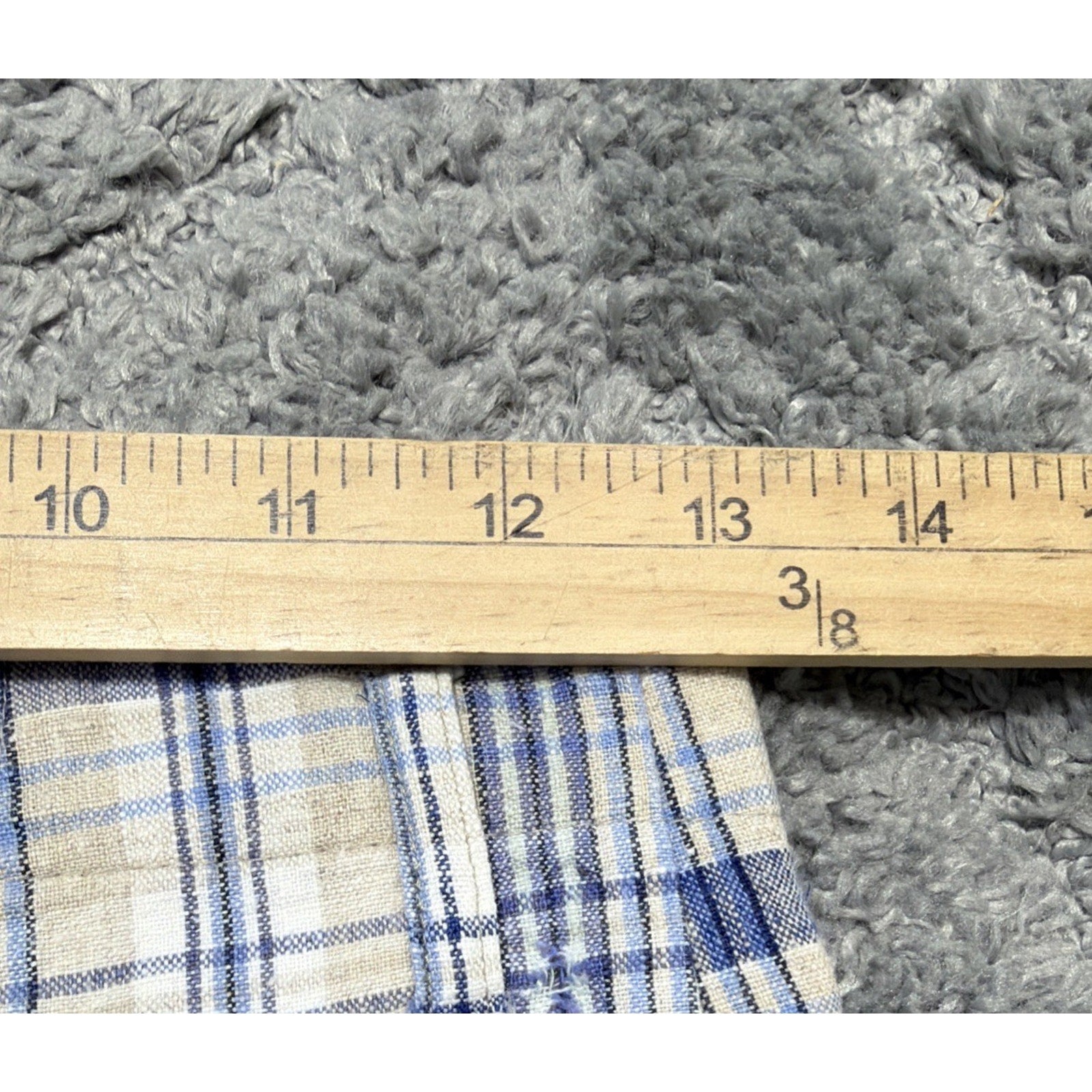 Vintage Relay Classics Plaid Linen High Rise Cuff Shorts Beachy Casual Size 7/8