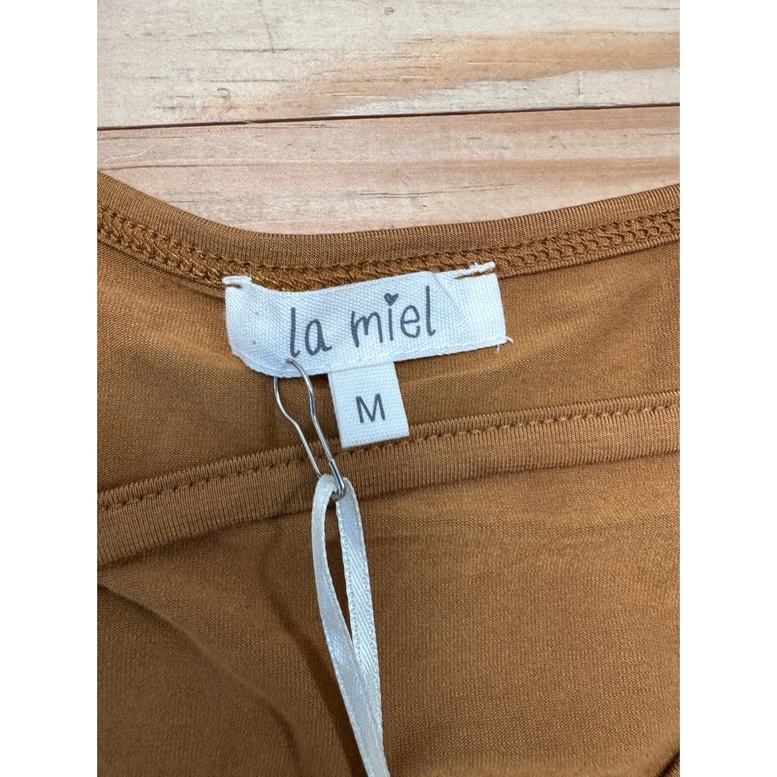 La Miel Burnt Orange Blouse Front Strap Loose Fit Women’s Size Medium