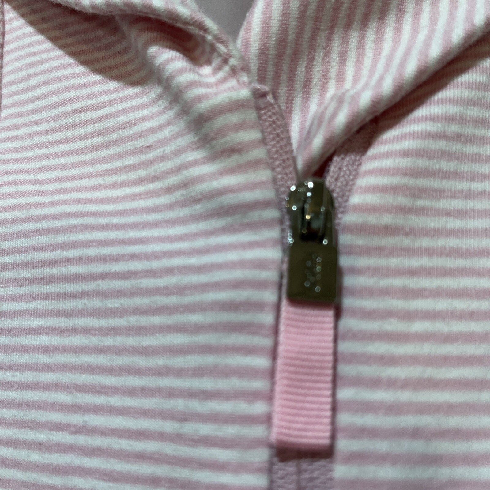 Women’s Polo Ralph Lauren Golf 1/4 Zip Pink Stripped Wicking Long Sleeve Medium