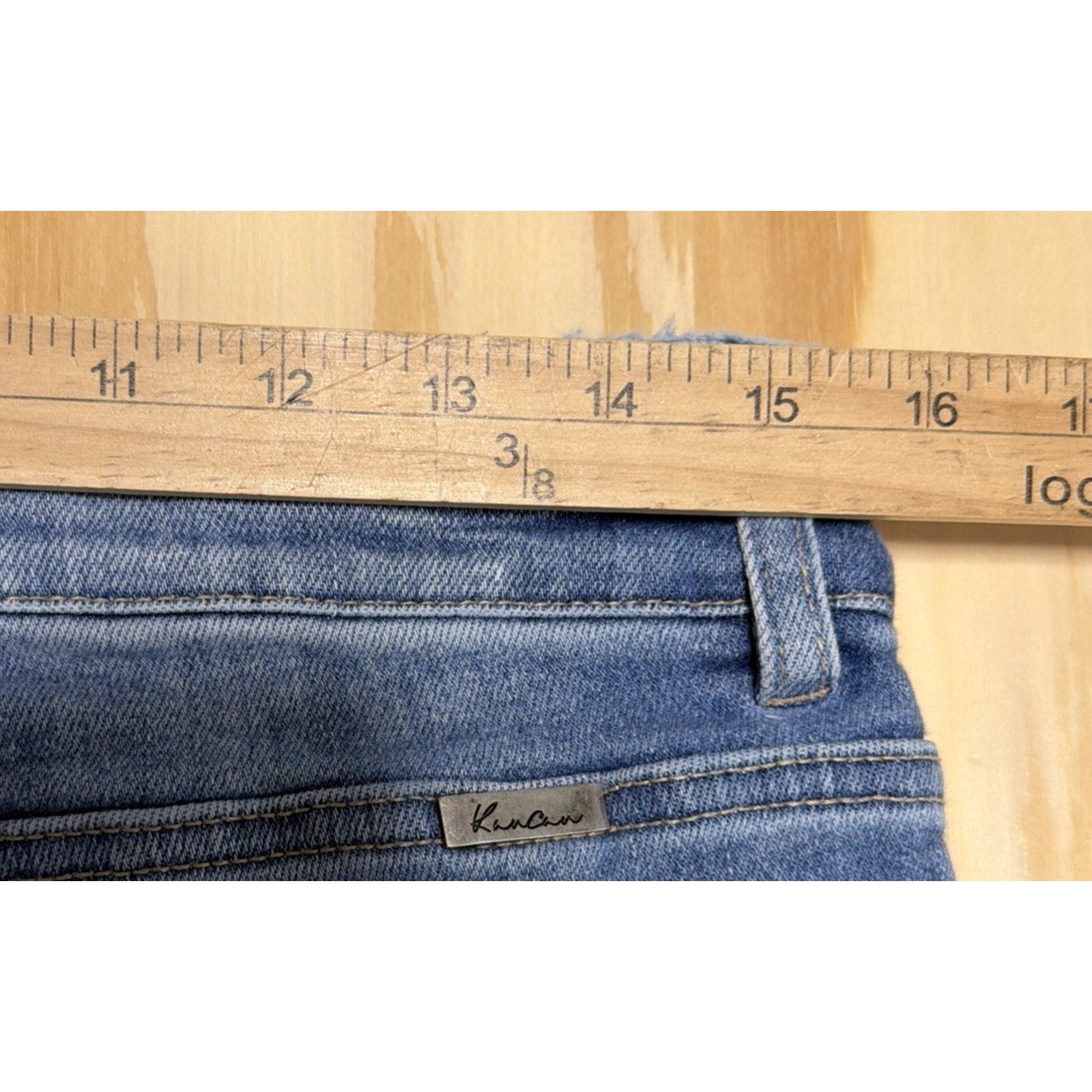 KANCAN WOMEN'S HIGH RISE ANKLE SKINNY JEANS - Size 15/31 Raw Hem
