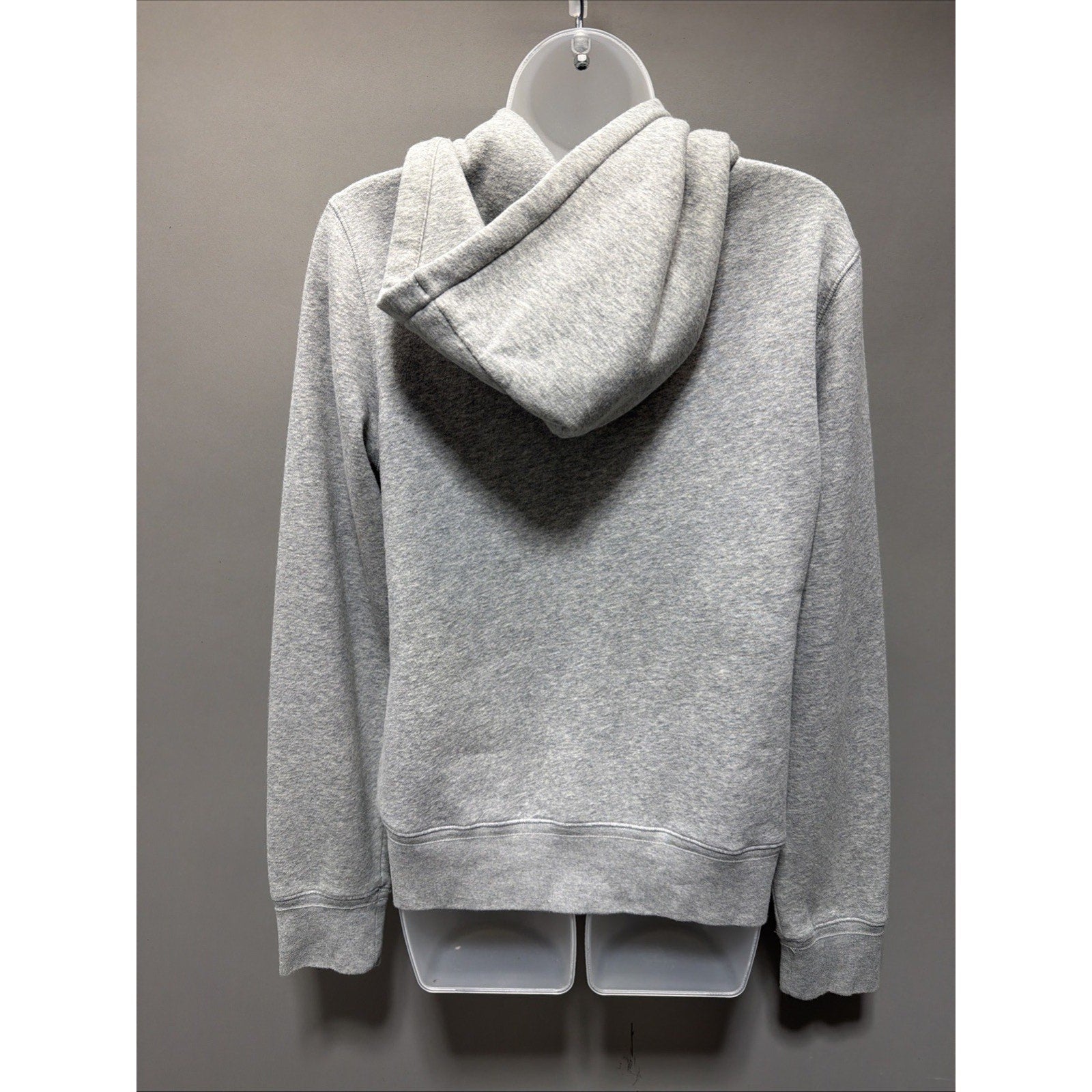 AEROPOSTALE GRAY ZIPPERED FRONT FLEECE HOODIE EMBROIDERED & EMBELLISHED LARGE
