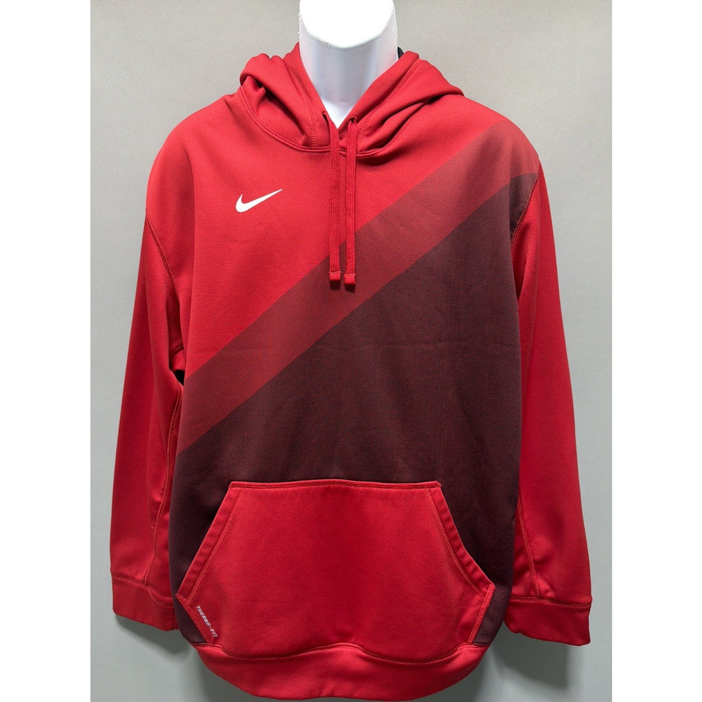 Nike Therma-FIT Men's Red Pullover Training Hoodie Sz XL 506398-652