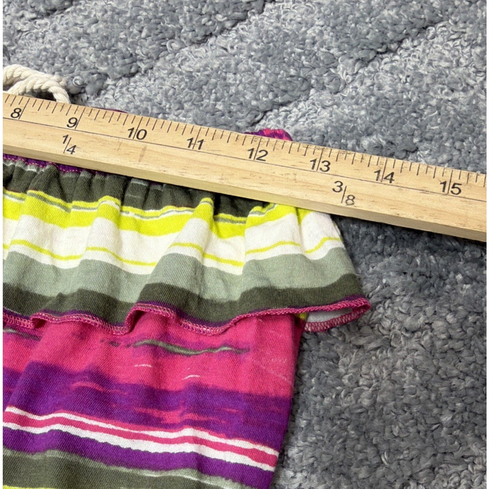 Arizona Girls Size M Plus Multi Colored Striped Sleeveless Knit Shirt New
