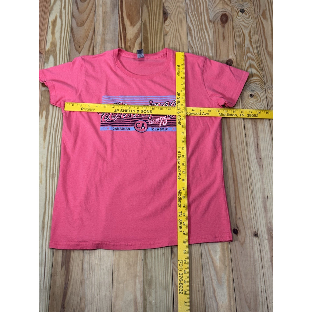 Gildan Pink Winnipeg Canada Classic Est 1873 T-Shirt Women's Size Large
