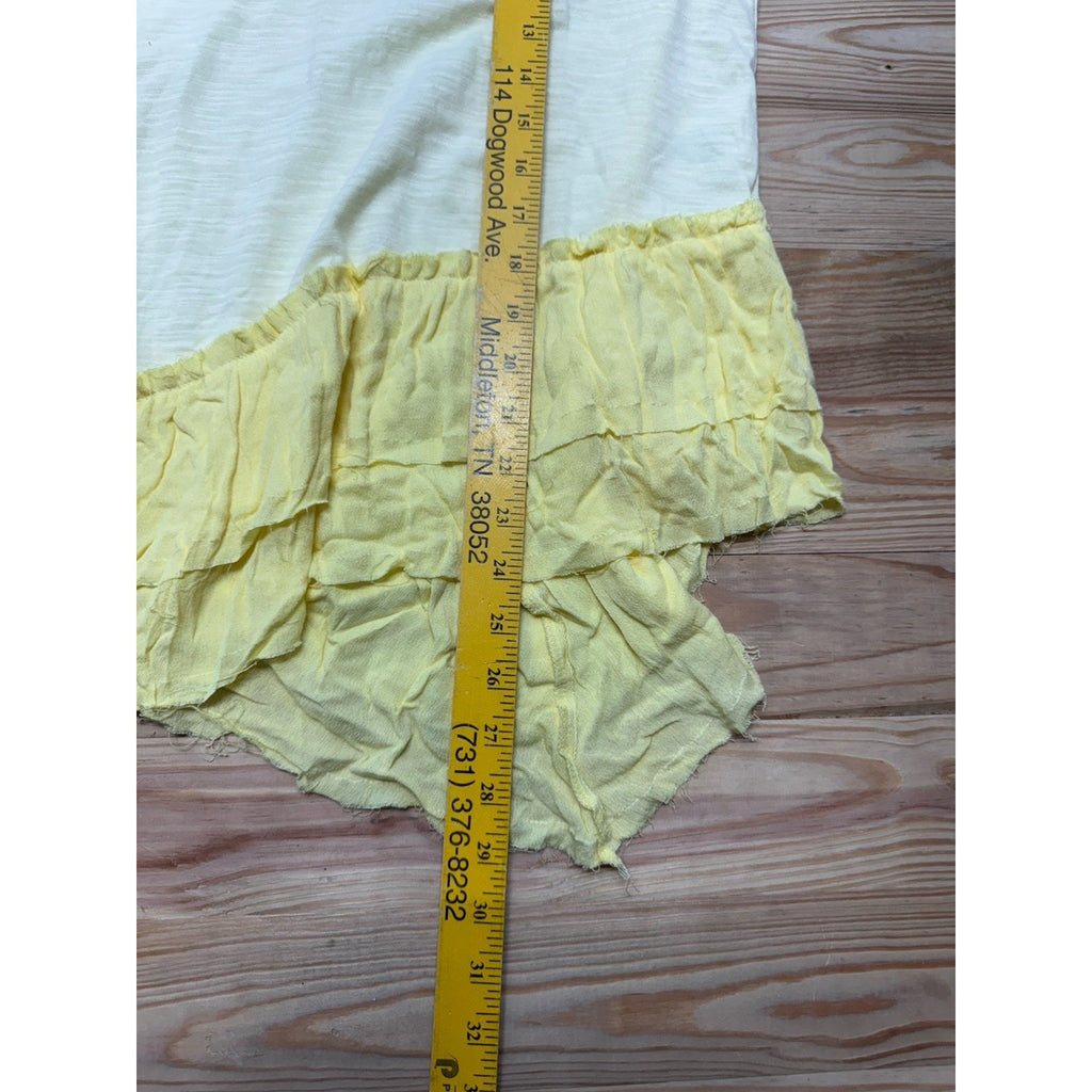Umgee USA sleeveless Ruffled Top Yellow Women’s S Racerback
