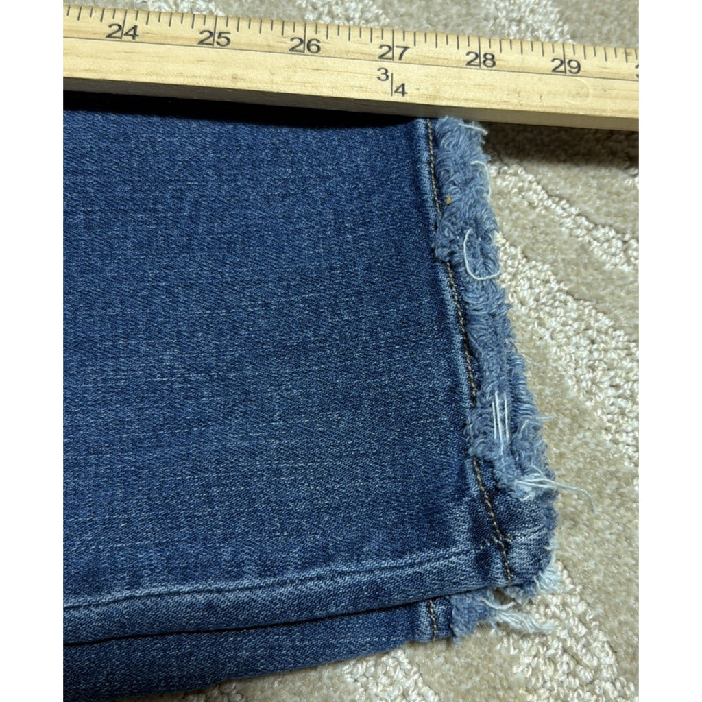 Flying Monkey Raw Hem Skinny Jeans Womens 26 Blue High Rise Stretch Denim