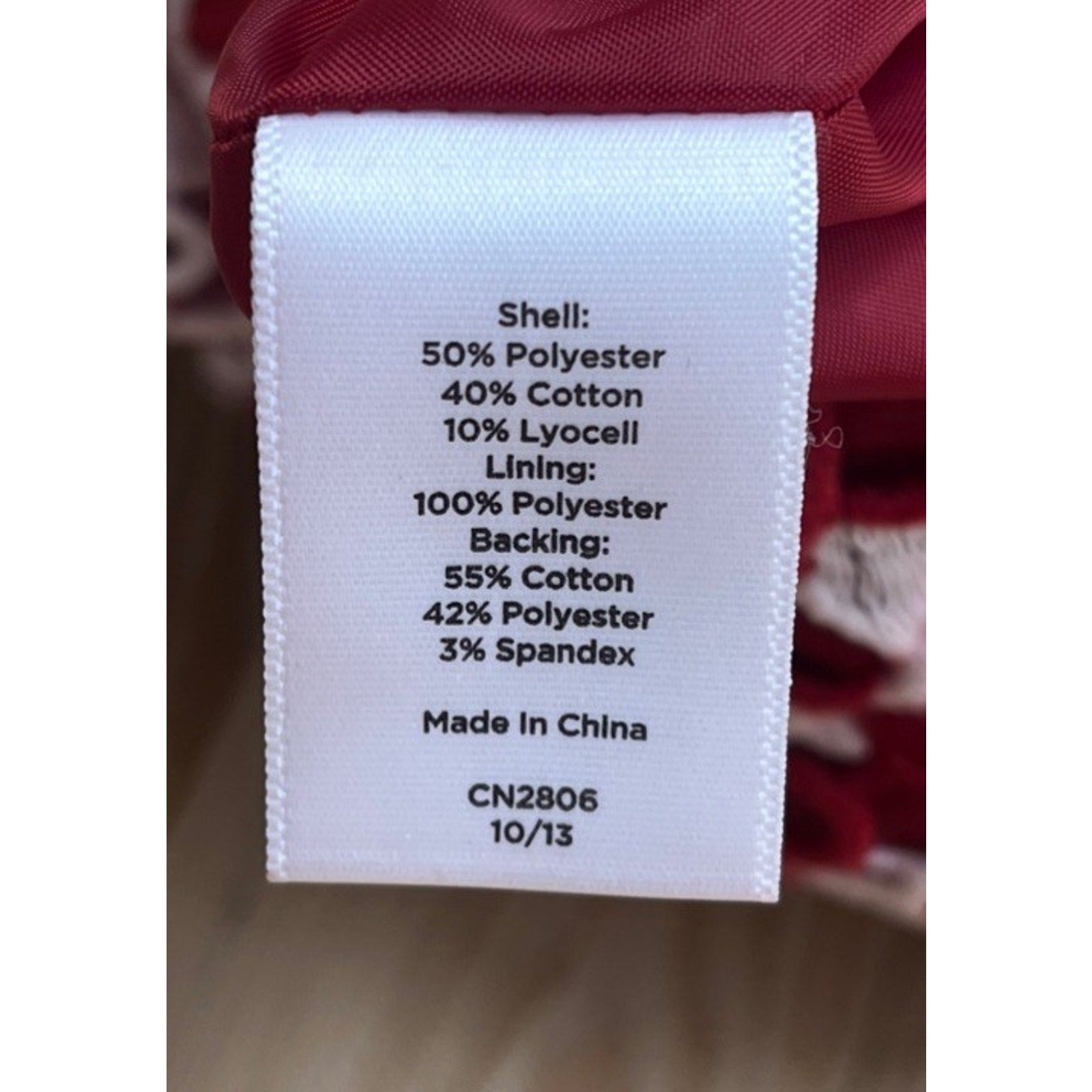 Talbots Skirt Women's 6 Red and White Crochet Lace Lined Pencil Lined Skirt