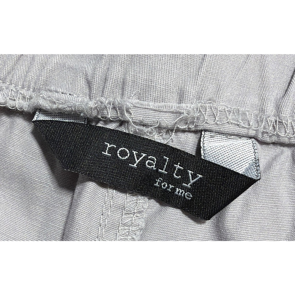 Royalty For Me Women's Gray Cuffed Bermuda Cargo Stretch Shorts Size Large