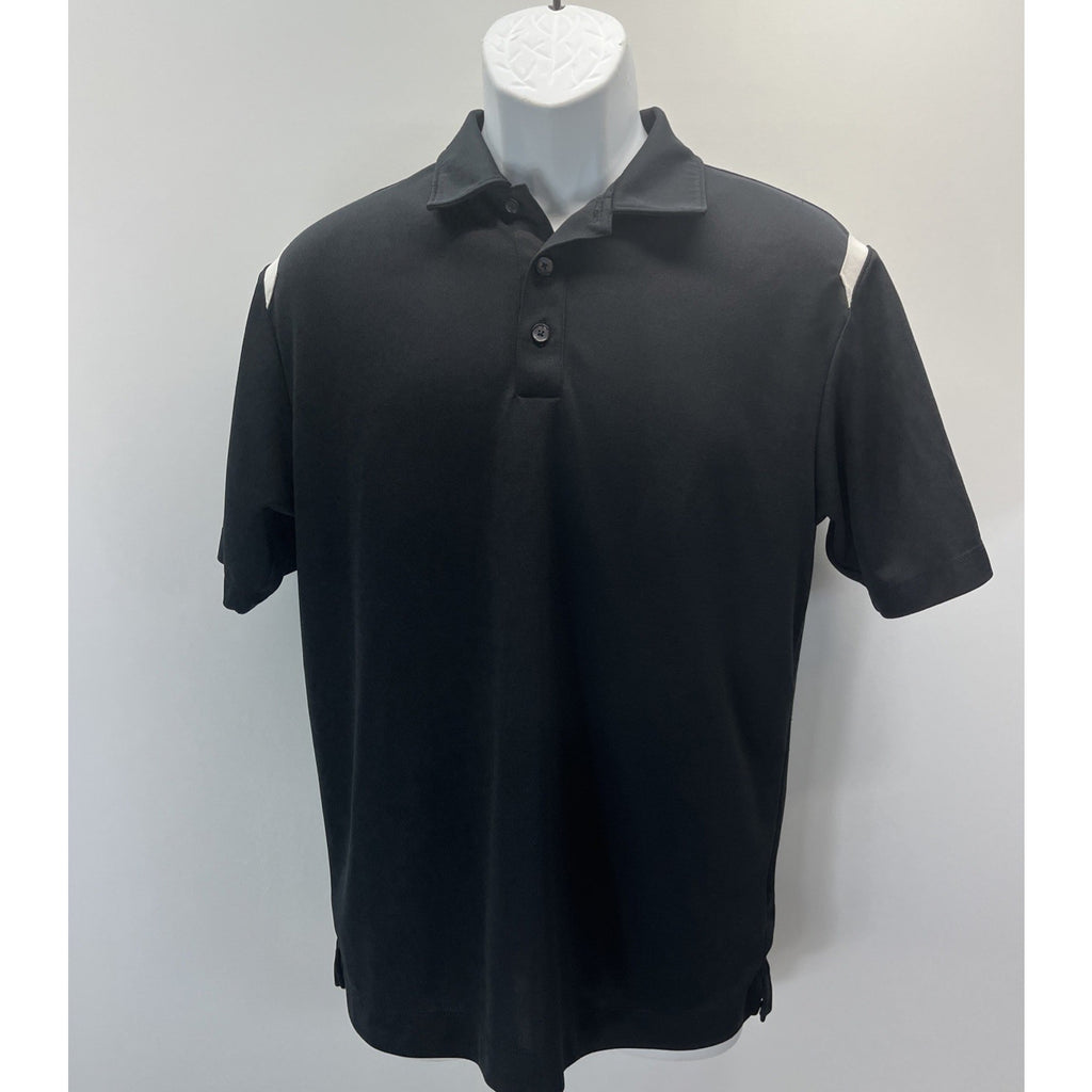 NIKE GOLF DRI-FIT Shirt Mens S Black Short Sleeve Tour Performance Golf Polo