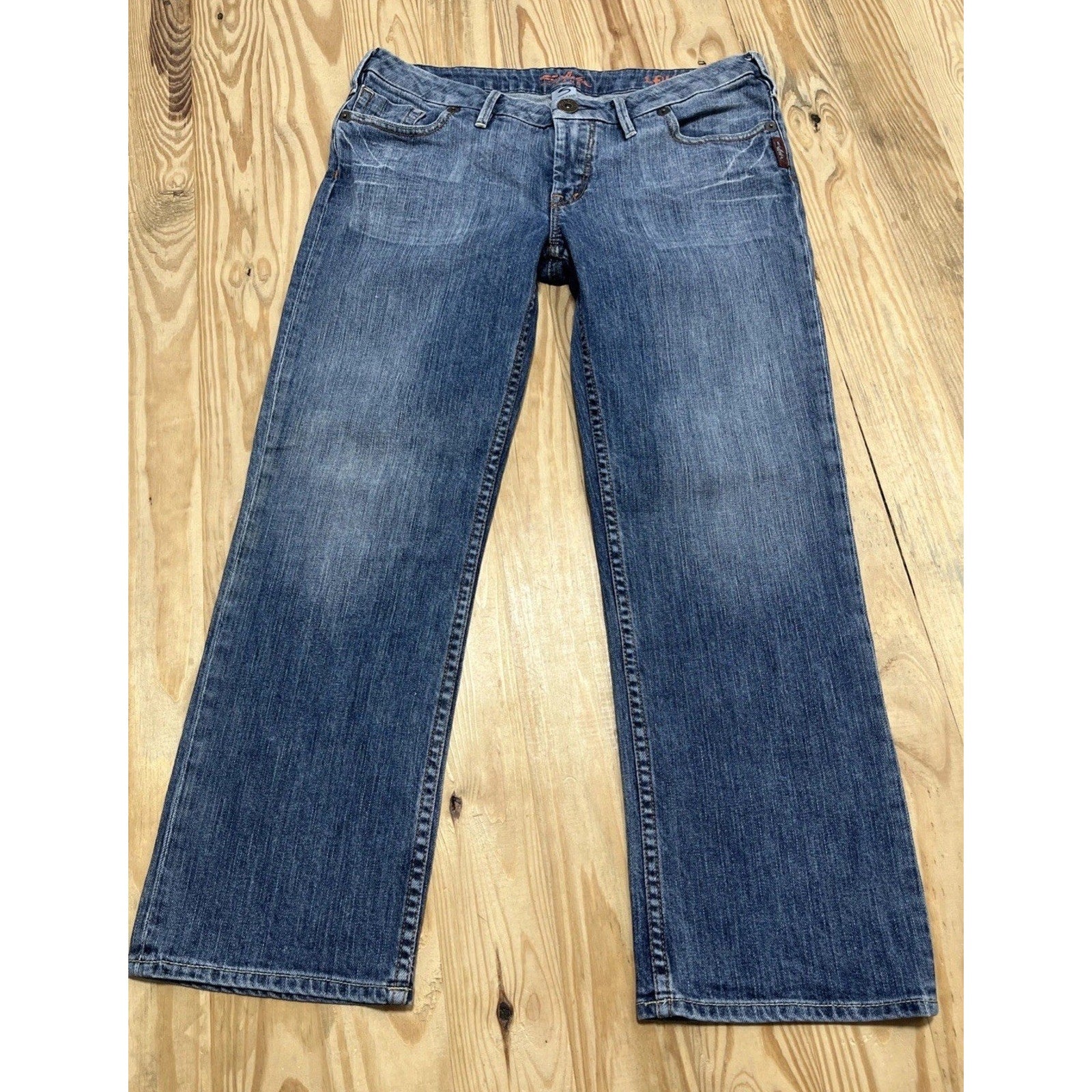 SILVER Laura Blue Stretch Cropped Jeans Low-Rise Women’s Size 30x25
