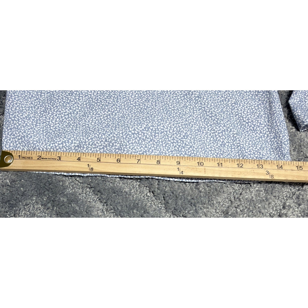 SIENNA SKY Women's Size Large print Blue Pull On Flowy High Rise Wide Leg Pants