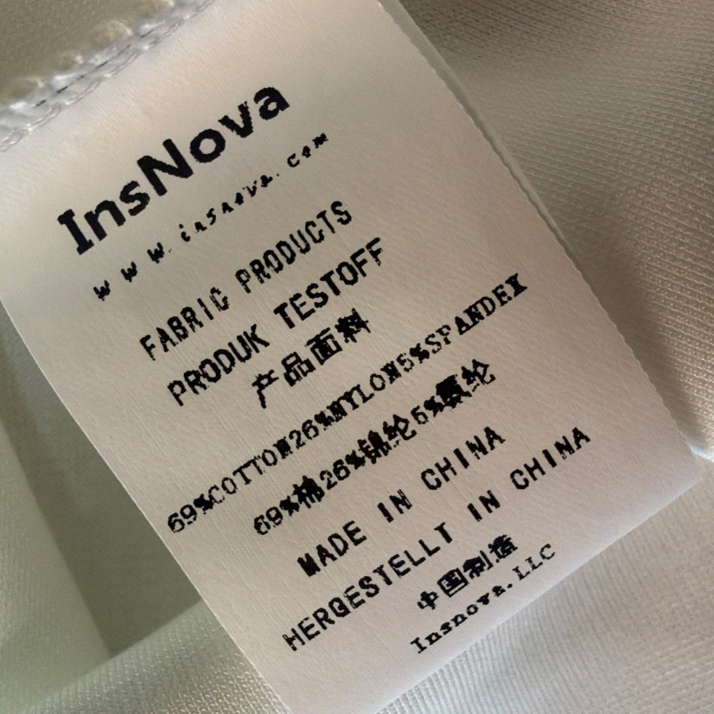 Ins Nova Women's Cold Shoulder Sleeve White V-Neck A-Line Dress Size Small NWT