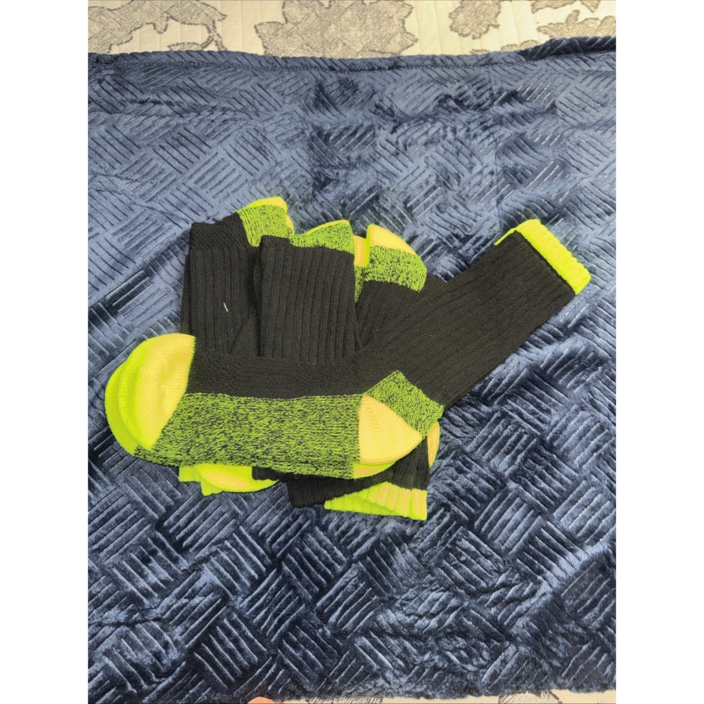 4x Pairs HI VIS SOCKS Workwear Work Safety Tradie High Visibility Fluro - Yellow