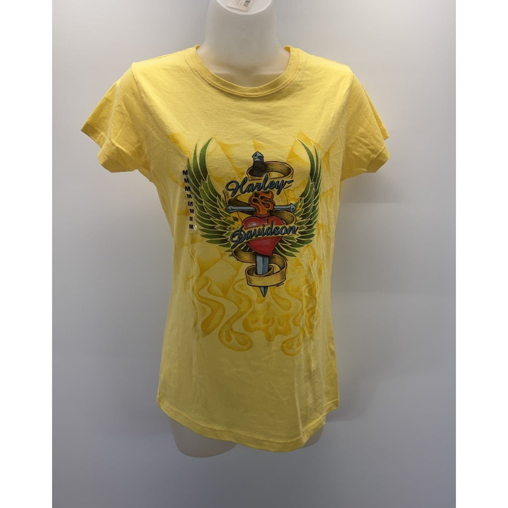 Barb’s Harley Davidson Philadelphia, PA Women’s M Yellow Short Sleeve T-Shirt