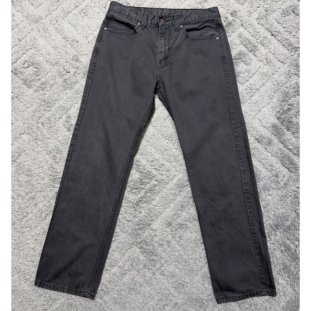 Levi’s 505 Jeans Men 33x32 Gray Straight Leg Regular Fit Denim Pants Cotton USA