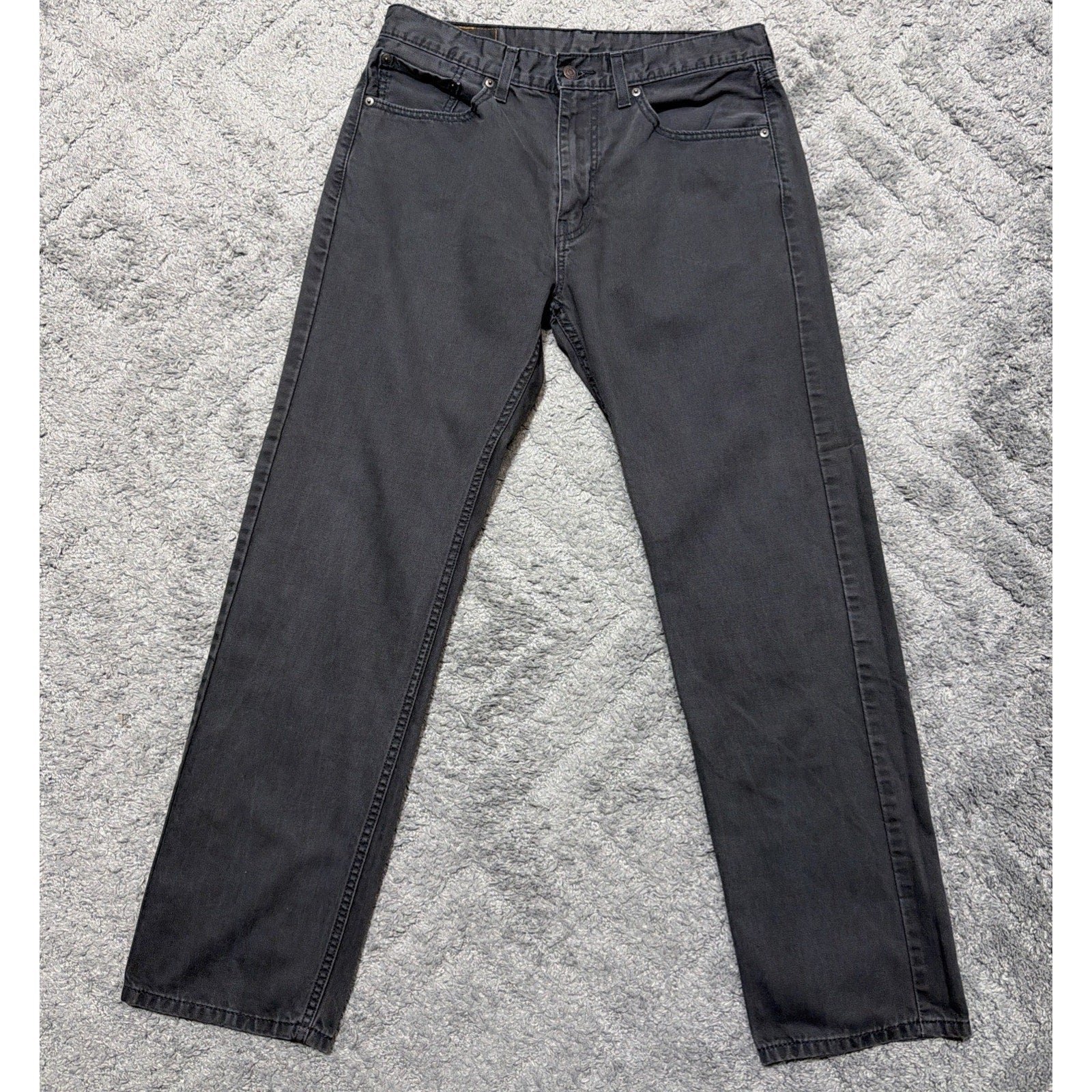 Levi’s 505 Jeans Men 33x32 Gray Straight Leg Regular Fit Denim Pants Cotton USA