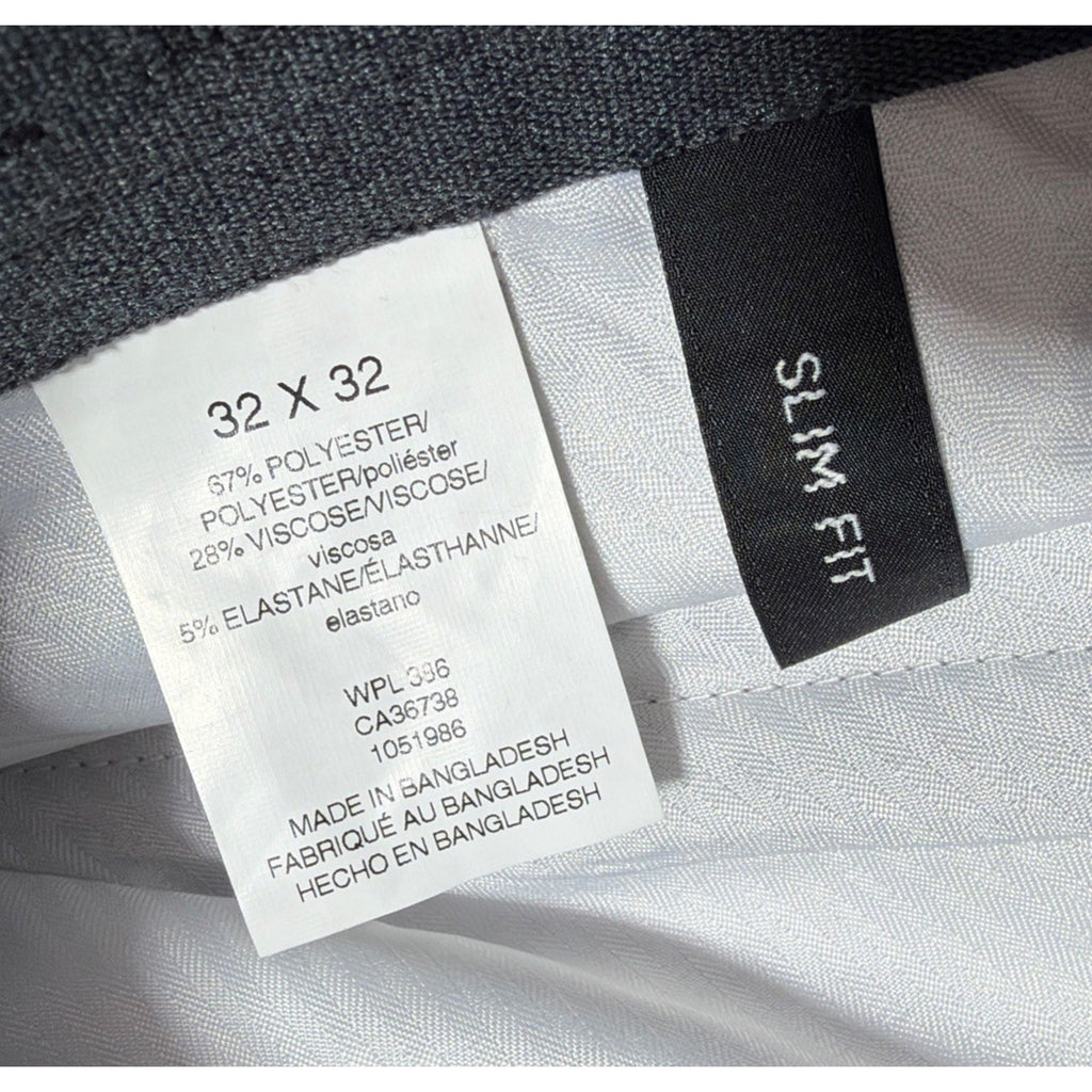 J.M. Haggar 4 Way Stretch Mens Dress Pants 32x32 Light Grey Solid NWOT