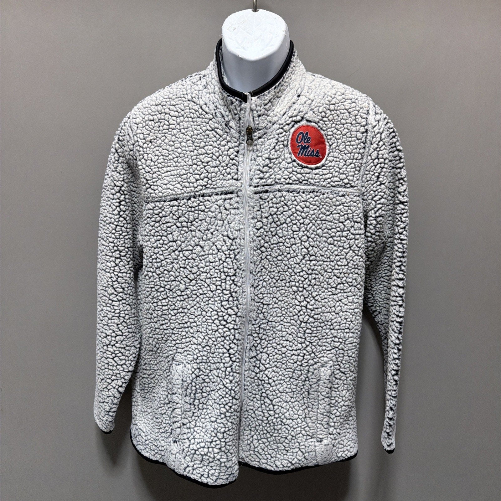 University Of Ole Miss Rebels Champion Jacket Adult Large Sherpa Fleece
