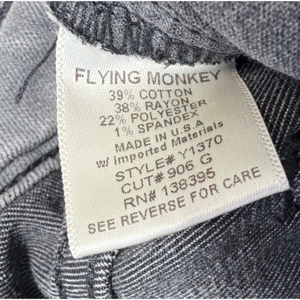 FLYING MONKEY Jeans Womens 29 Jeans Gray Denim Ripped Distress Mid Rise 29x27