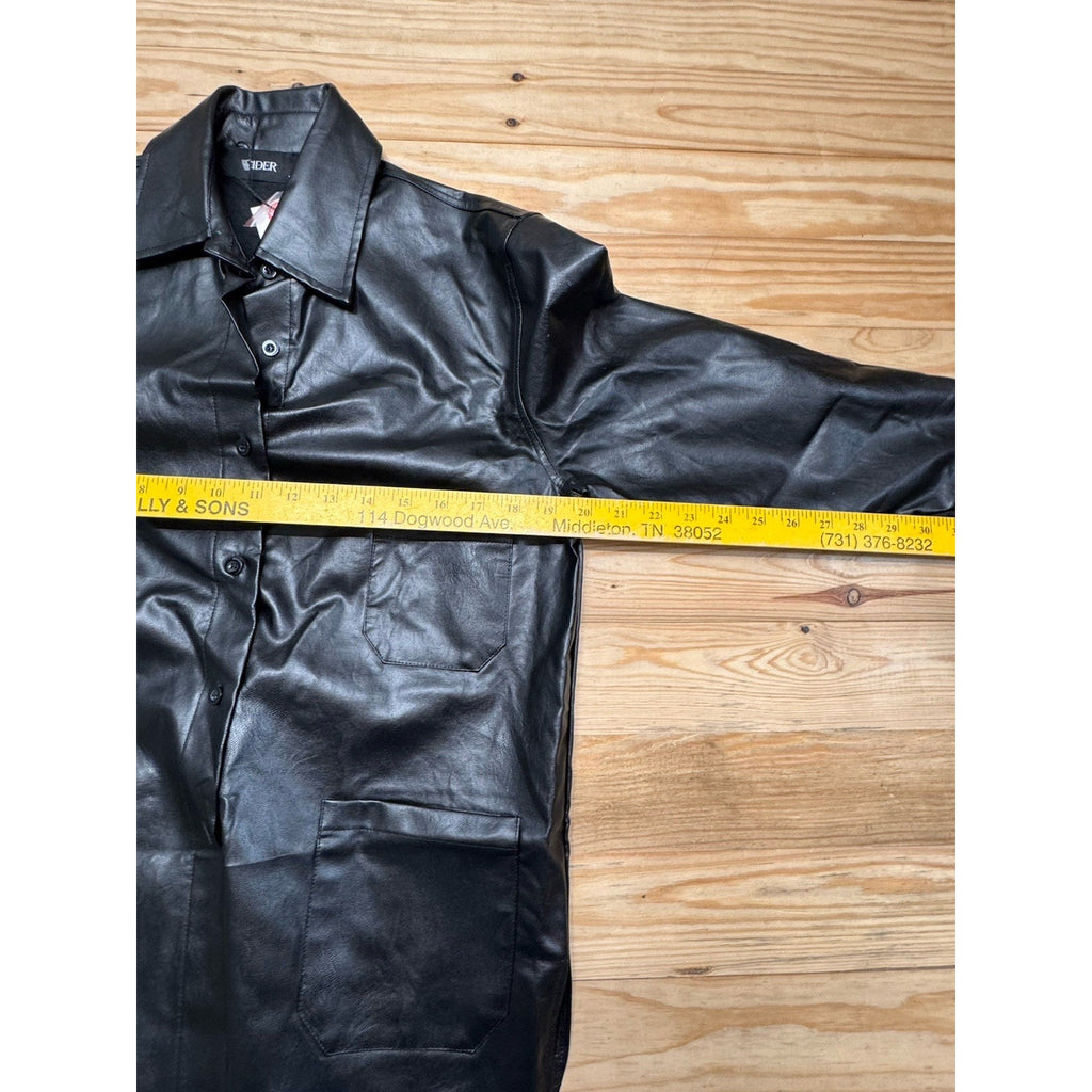 CIDER Black Long Sleeve Button Up Jacket Women’s S NWT