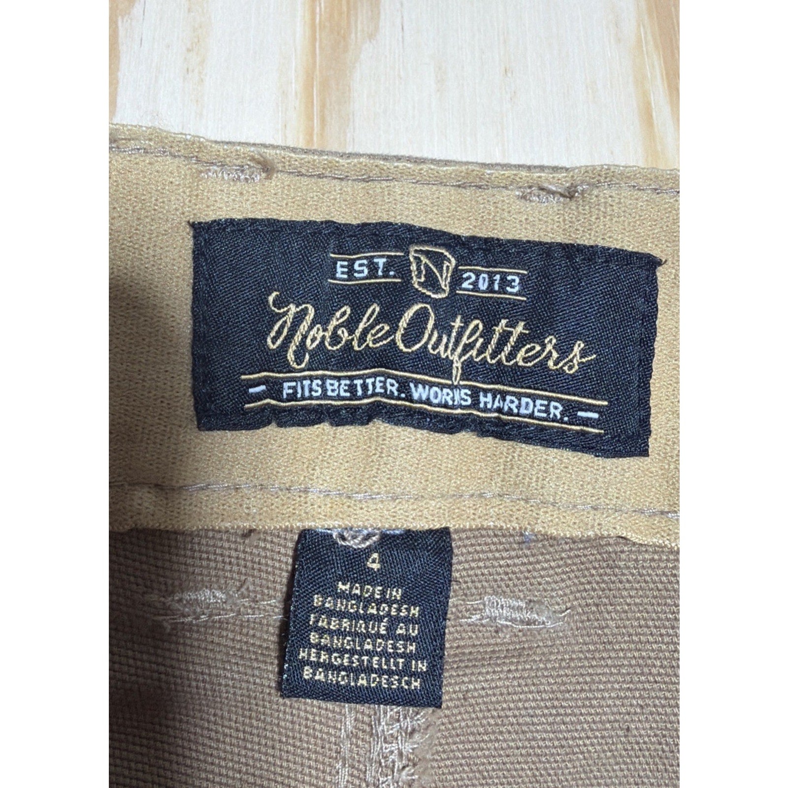 NOBLE OUTFITTERS Tug-Free Stretch Canvas Utility Pant Women's Sz 4 Coyote 24036