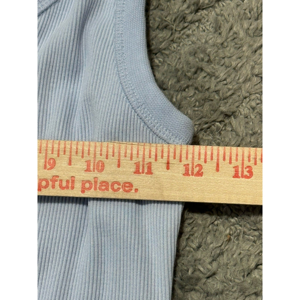 Universal Thread Women’s Medium Blue Ribbed Racerback Maxi Dress Side Slit