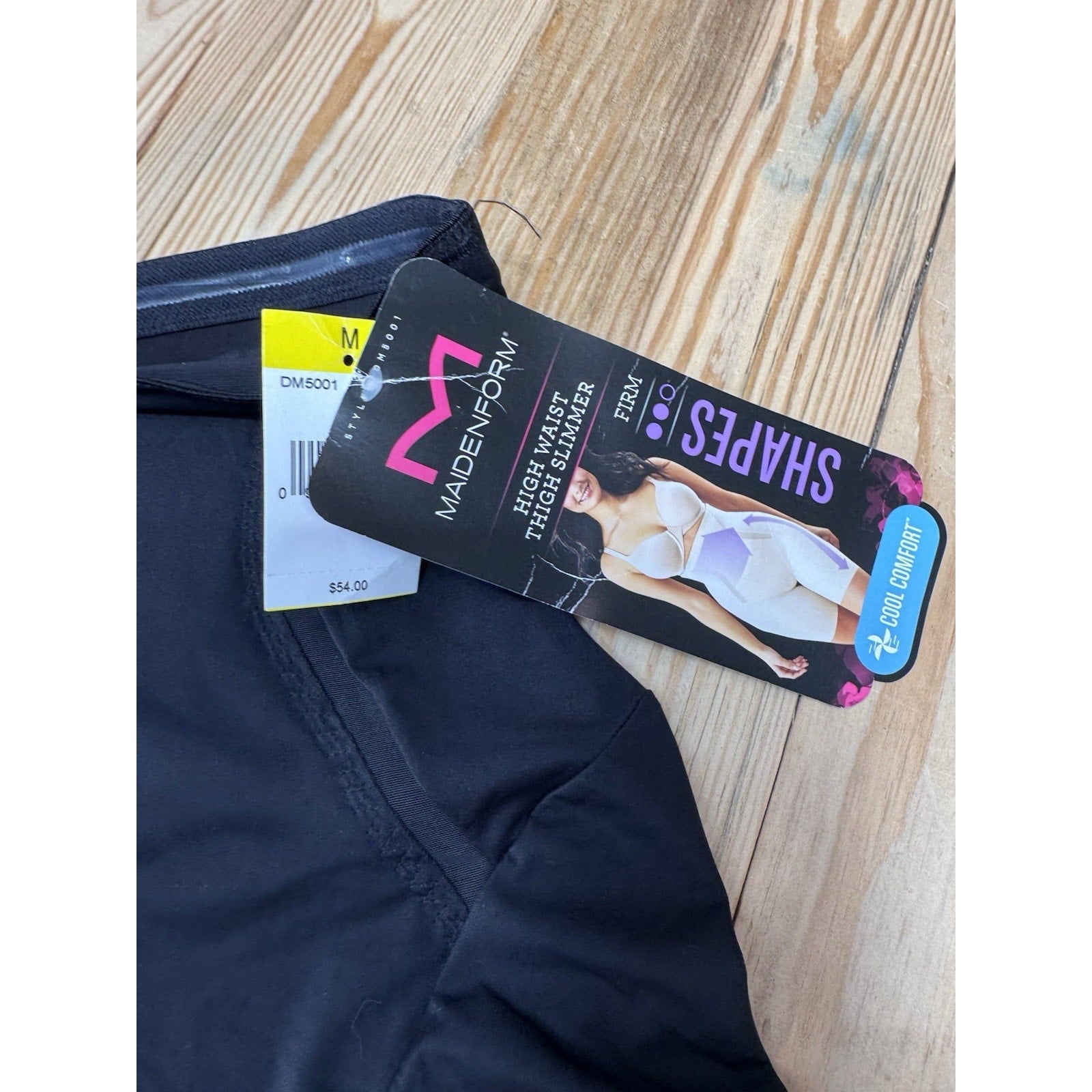 Maidenform High Waist Thigh Slimmer Black Shapes Firm Women’s Size Medium