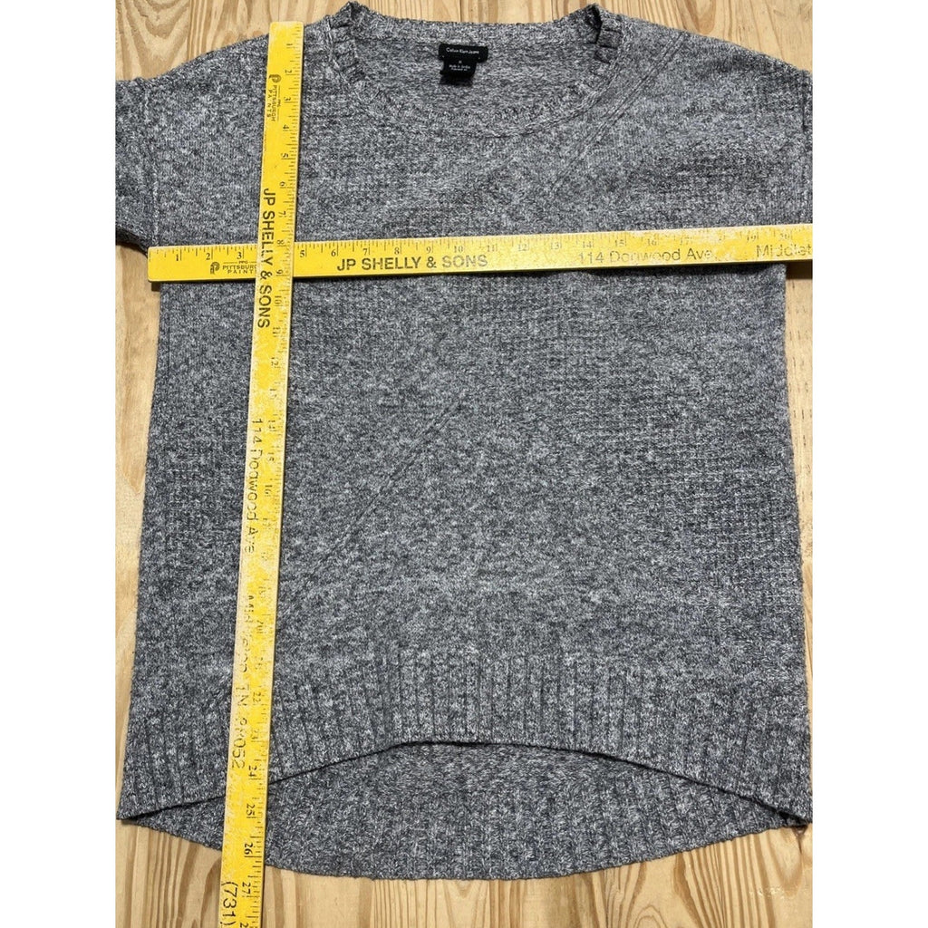 Calvin Klein Jeans Womens M Grey Knit Warm Long Sleeve Sweater