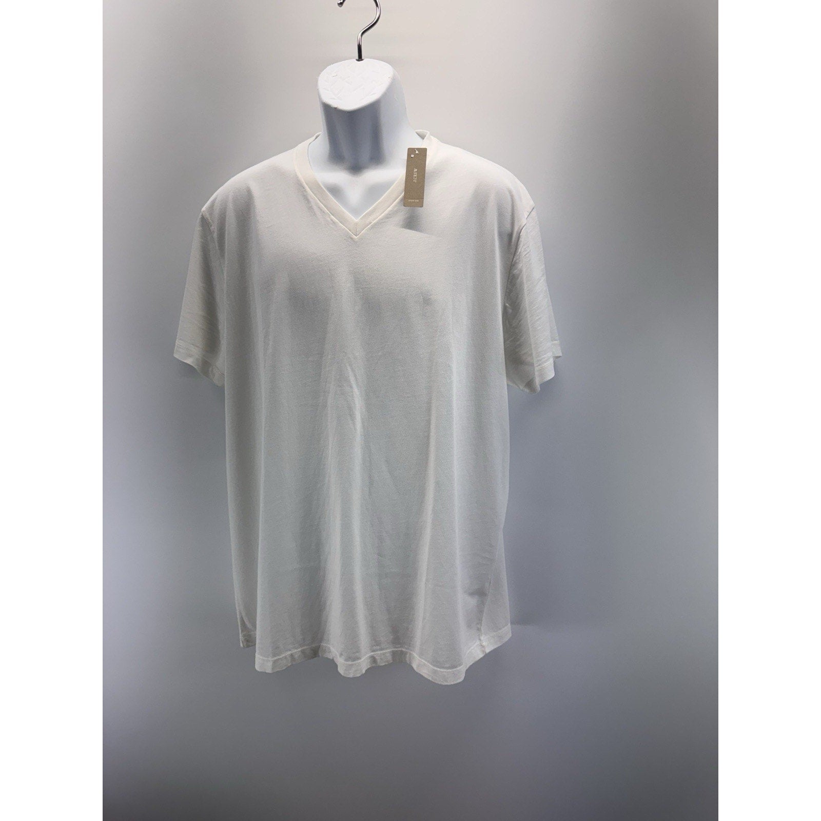 J Crew V-Neck T-Shirt White Broken In 100% Cotton Men’s XL NWT