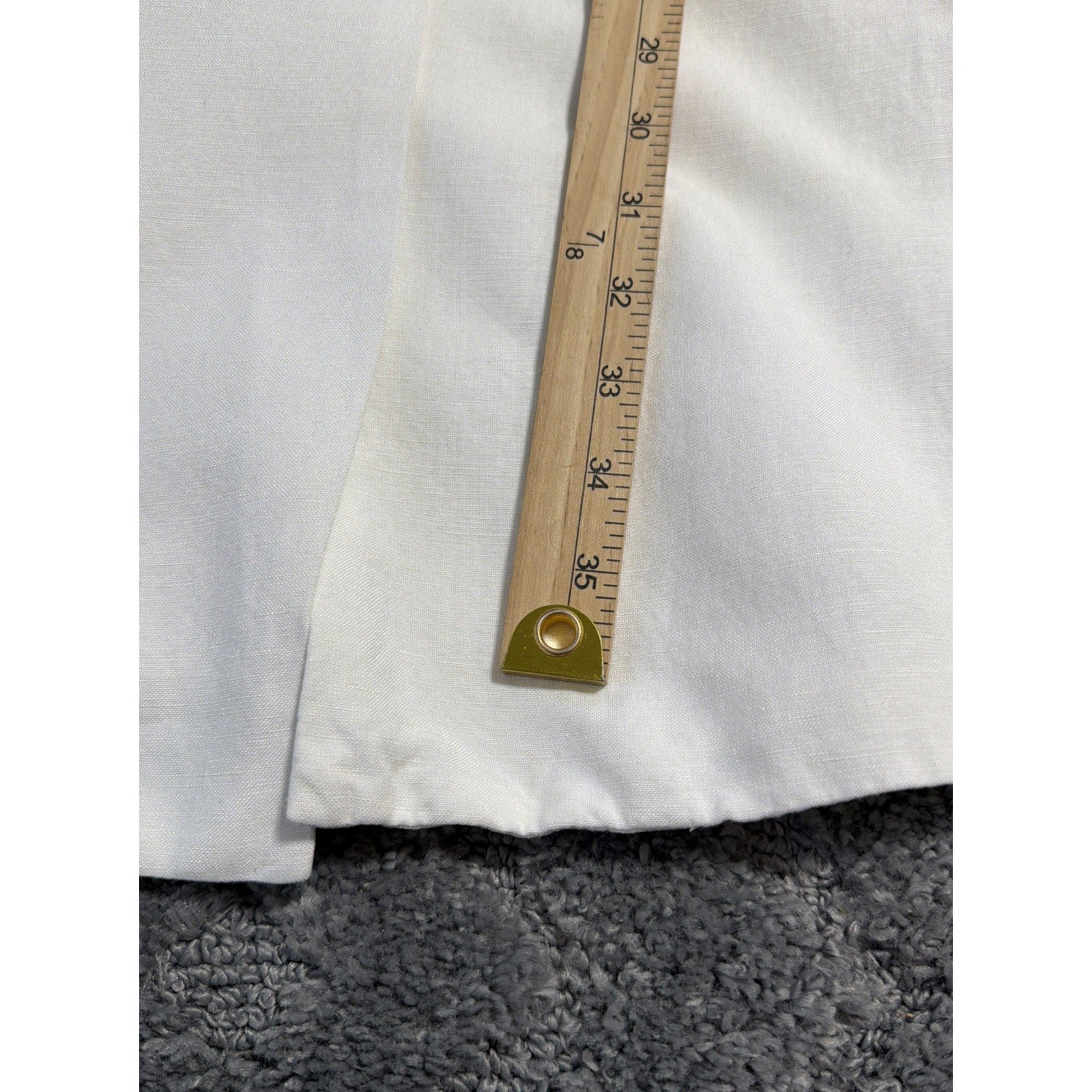 Women’s Annie Alexander Vintage Linen Blend White Lined Coat SZ 12